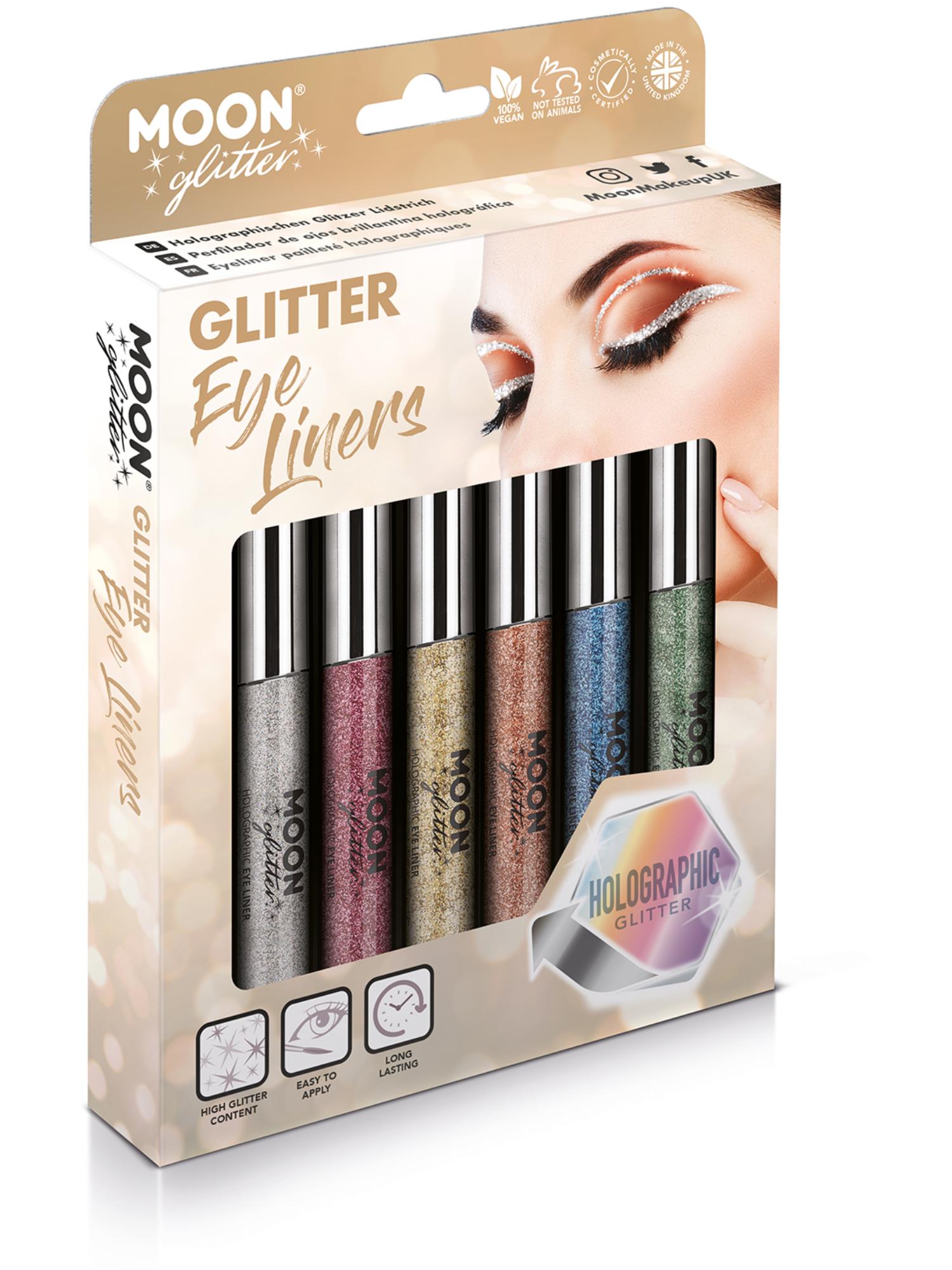 Moon Glitter Holographic Glitter Eye Liner, Assort