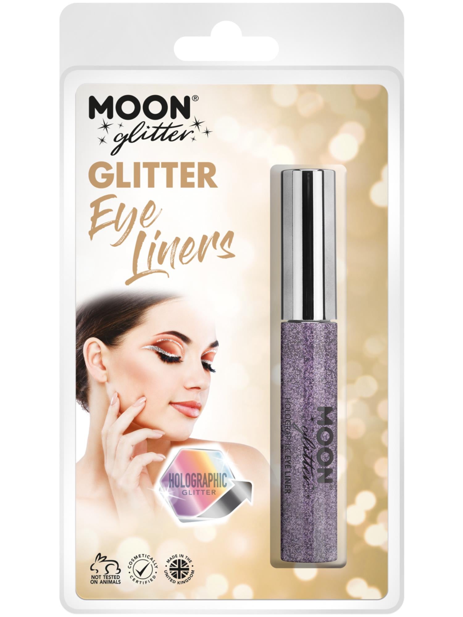 Moon Glitter Holographic Glitter Eye Liner, Purple