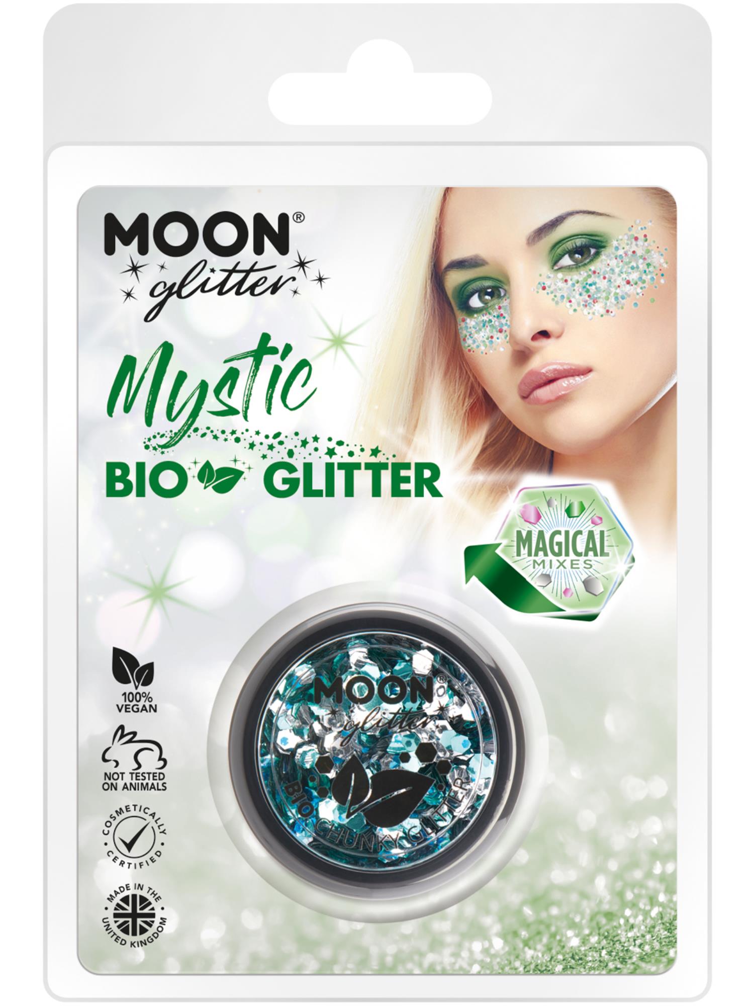 Moon Glitter Mystic Bio Chunky Glitter, Clamshell
