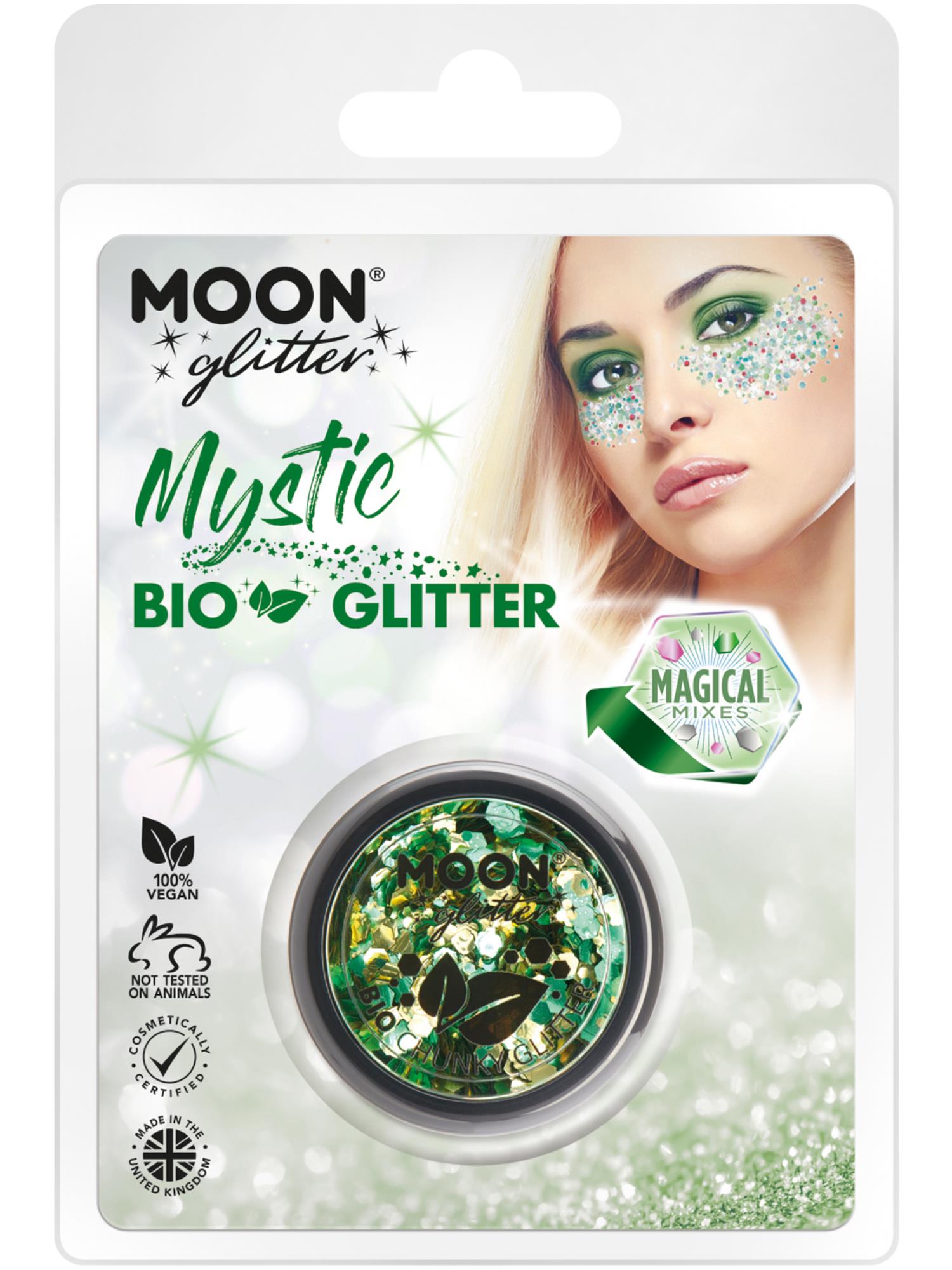 Moon Glitter Mystic Bio Chunky Glitter, Clamshell