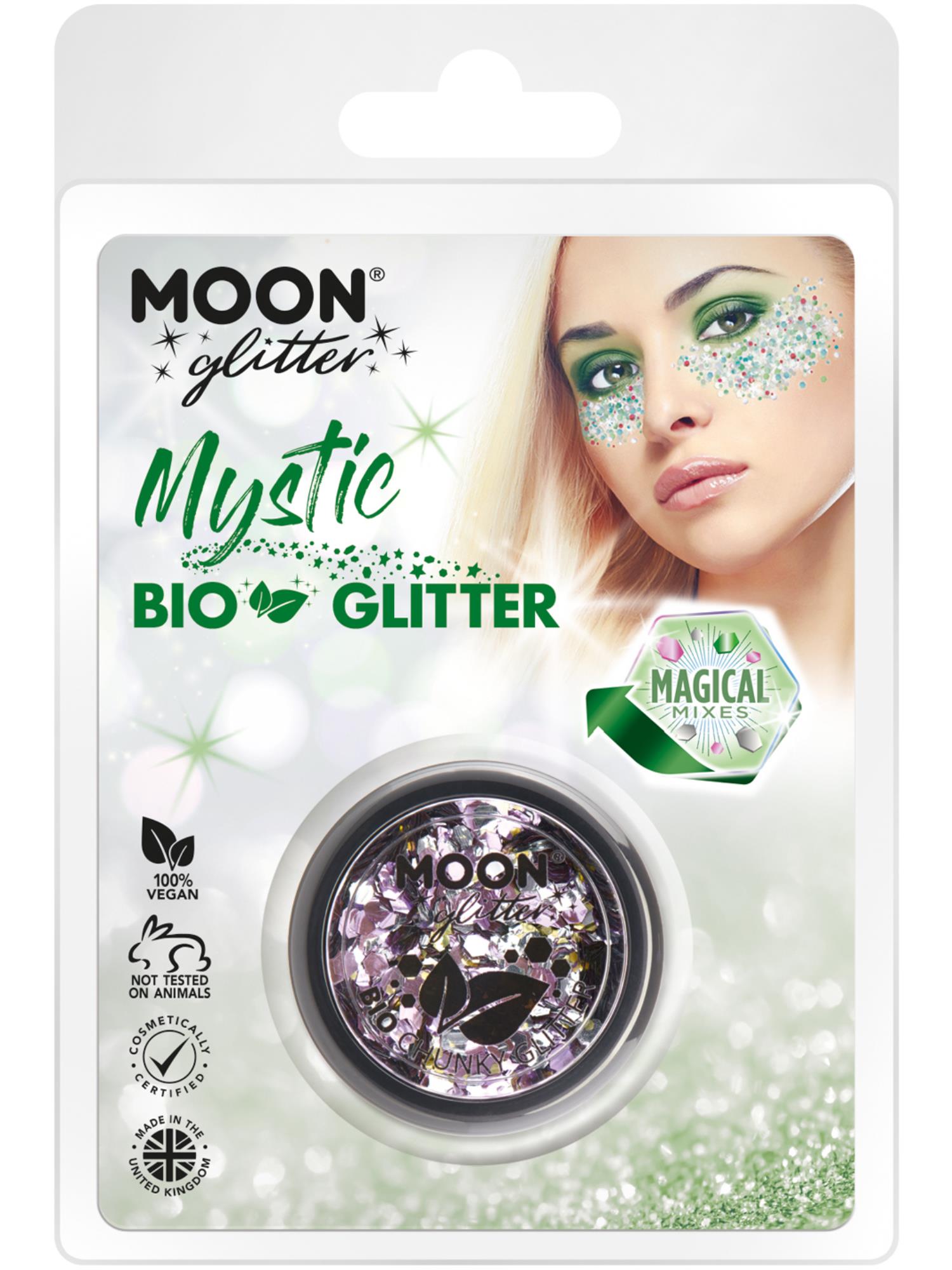 Moon Glitter Mystic Bio Chunky Glitter, Clamshell