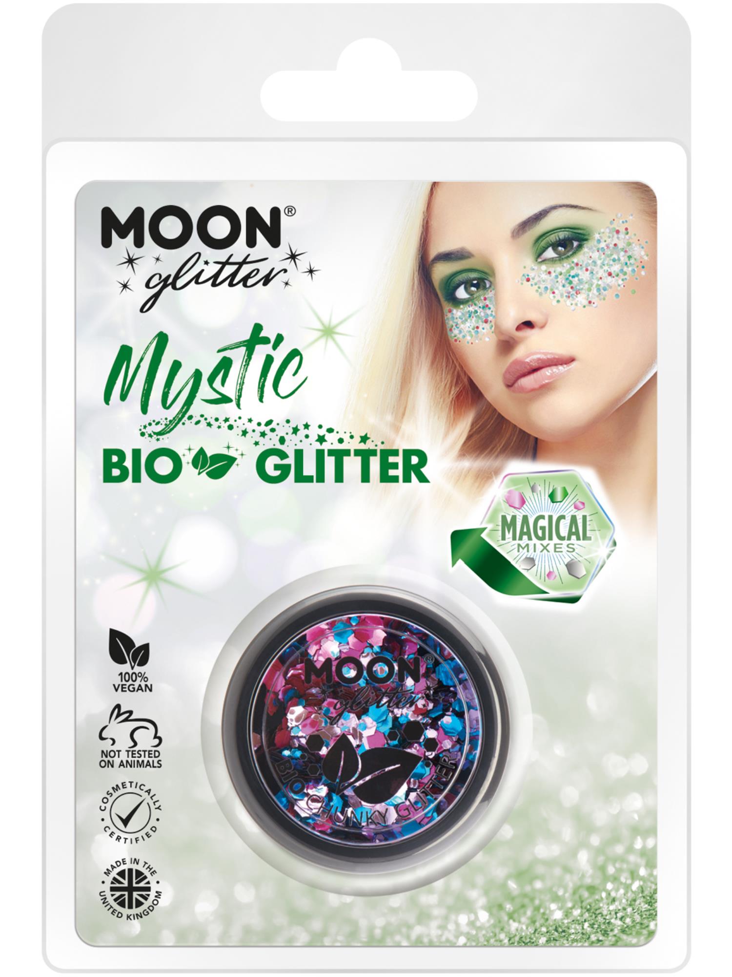 Moon Glitter Mystic Bio Chunky Glitter, Clamshell