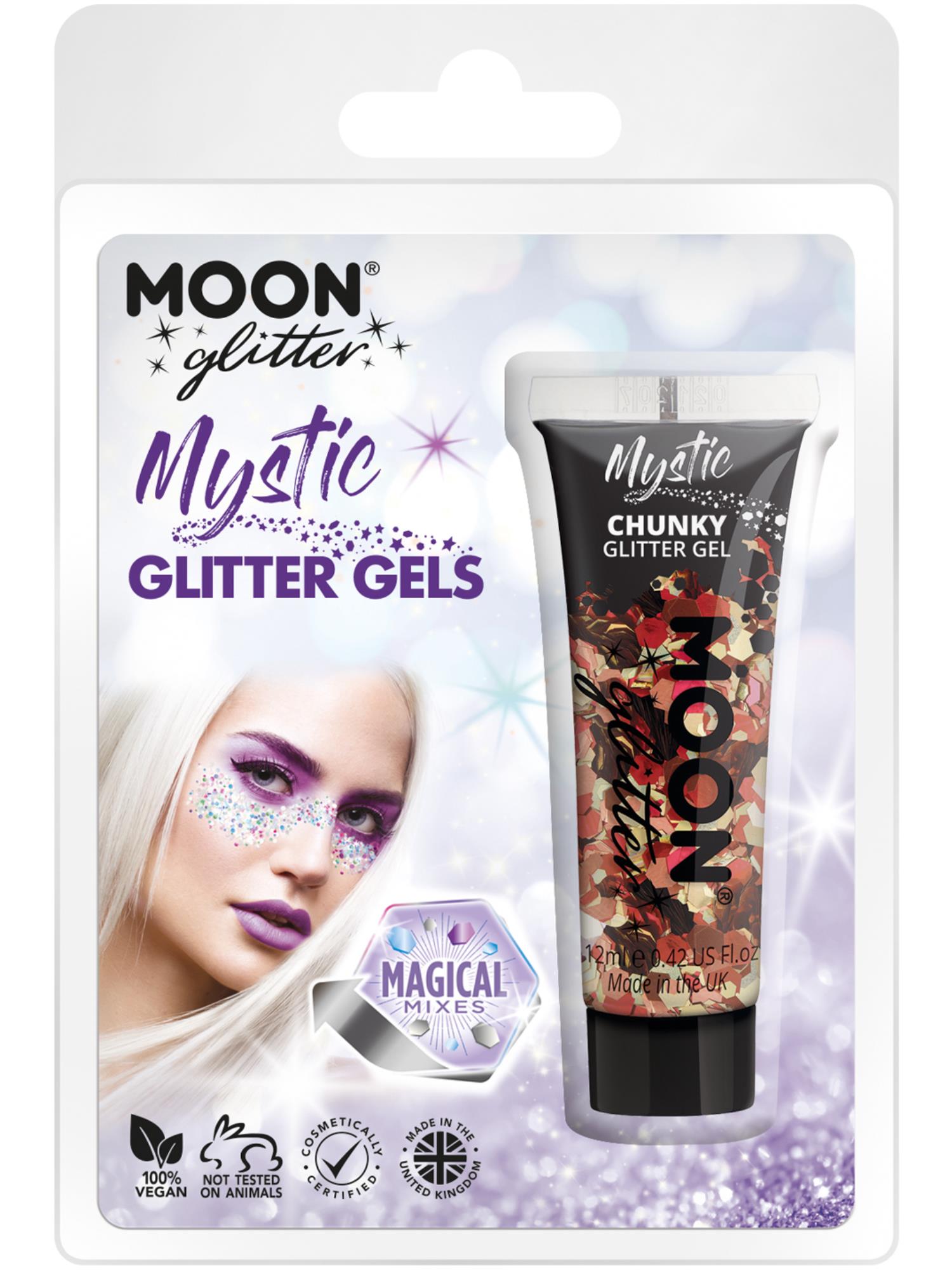 Moon Glitter Mystic Chunky Glitter Gel, Clamshell