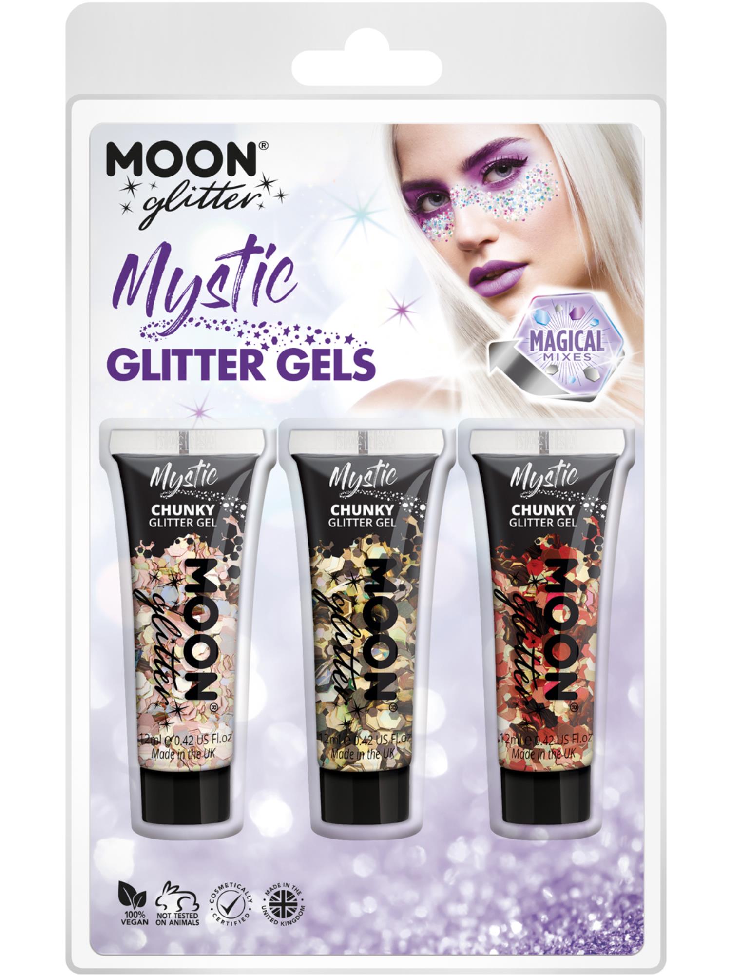 Moon Glitter Mystic Chunky Glitter Gel, Clamshell