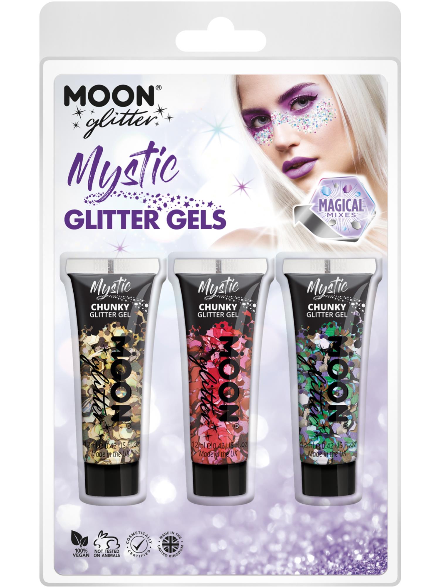 Moon Glitter Mystic Chunky Glitter Gel, Clamshell