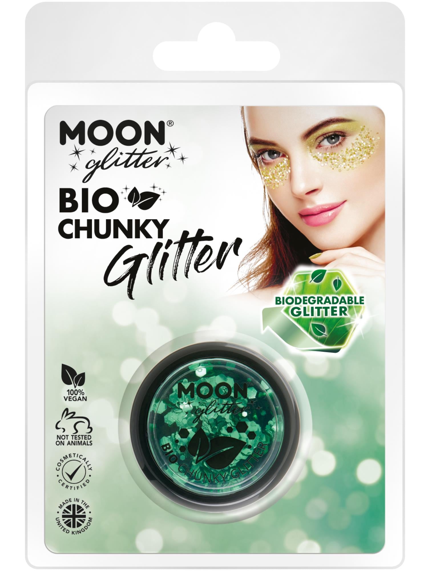 Moon Glitter Bio Chunky Glitter, Green