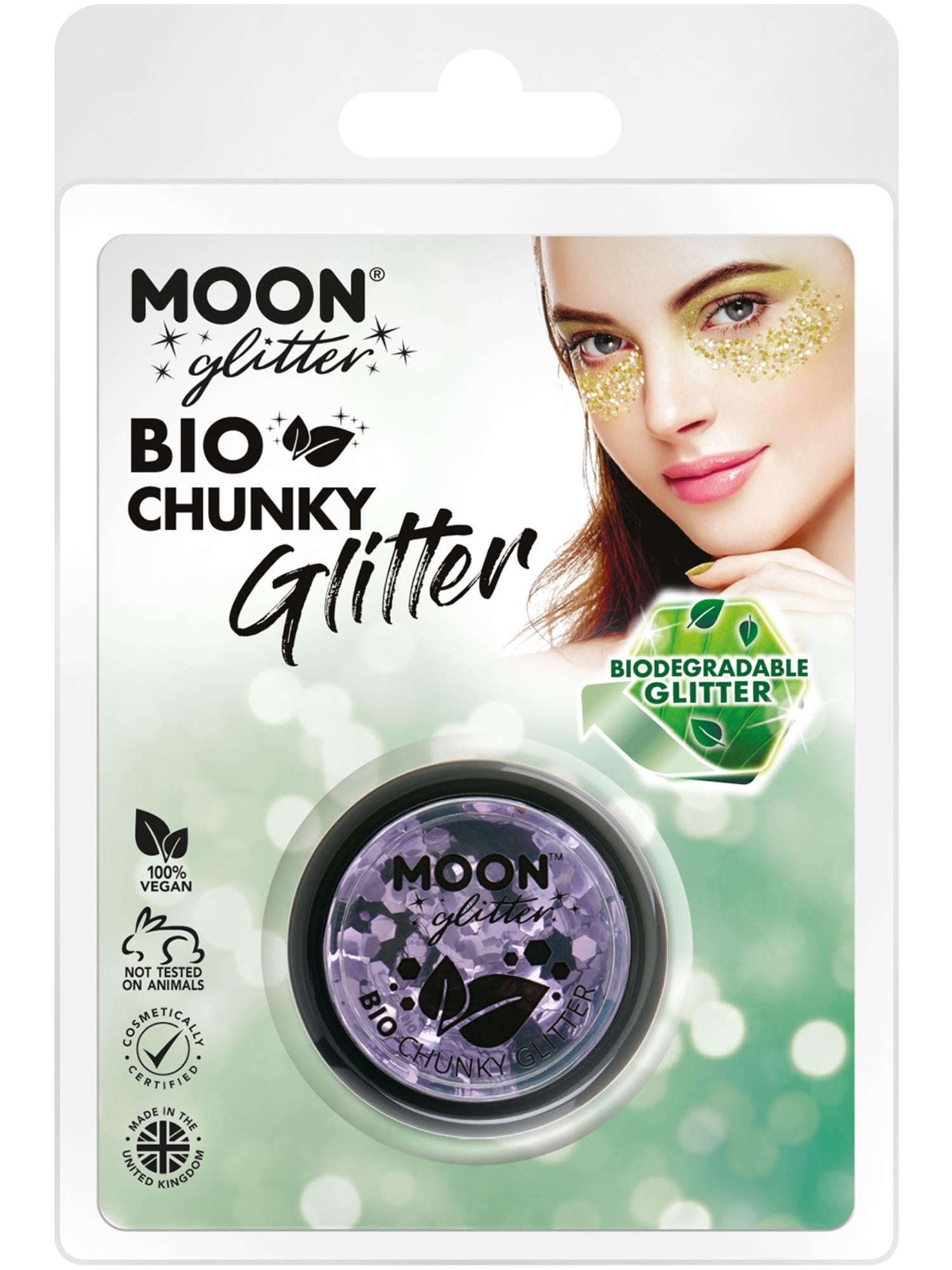Moon Glitter Bio Chunky Glitter, Lavender