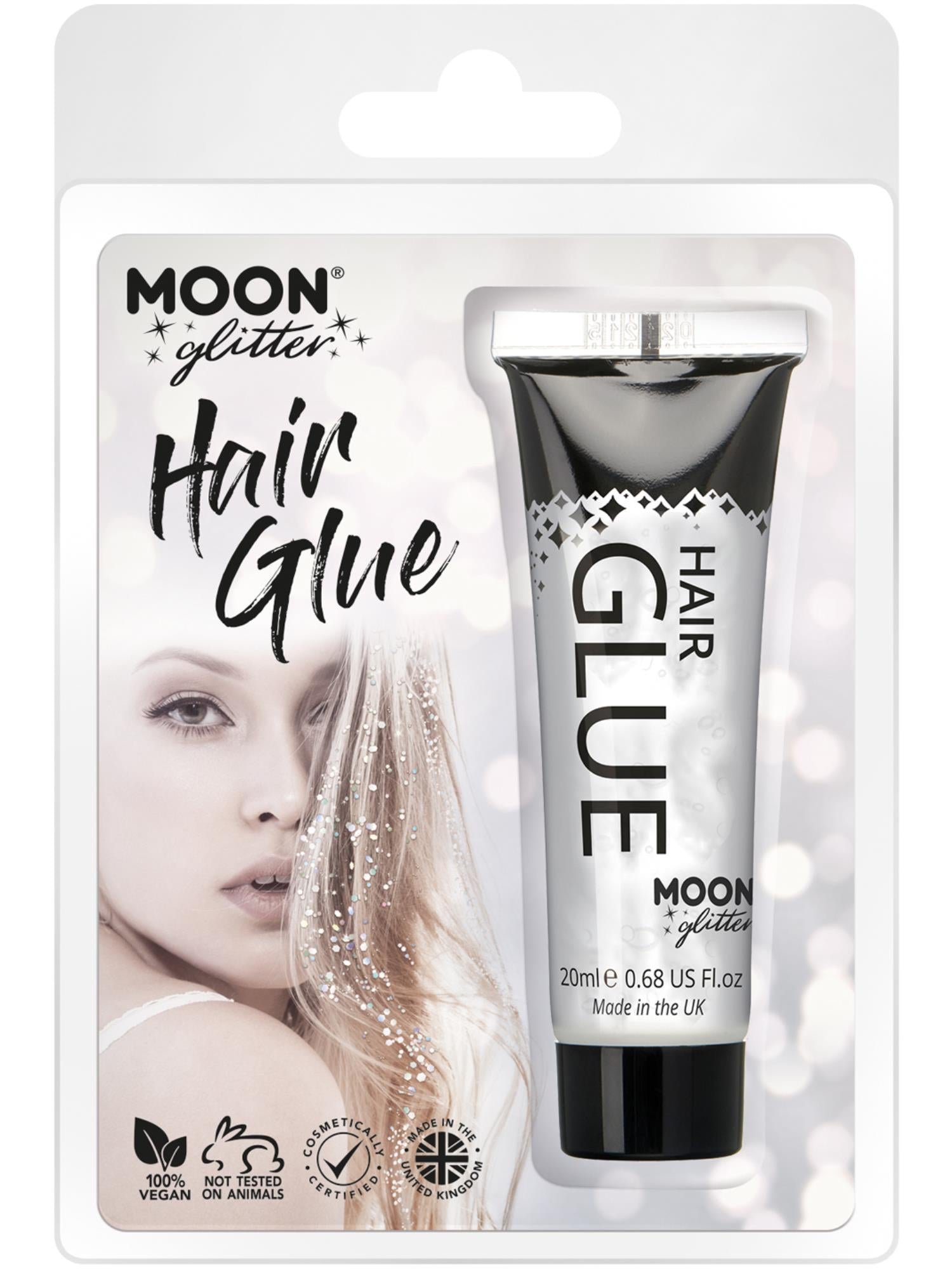 Moon Glitter Hair Glue, Clear