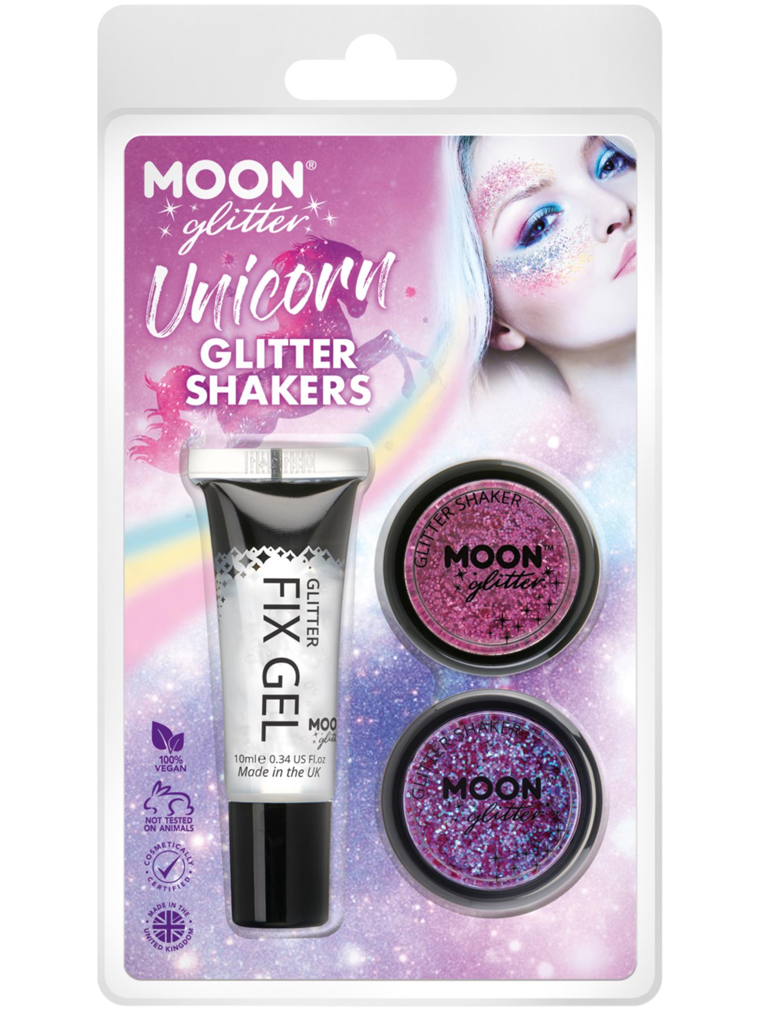 Moon Glitter Themed Clamshells, Pink