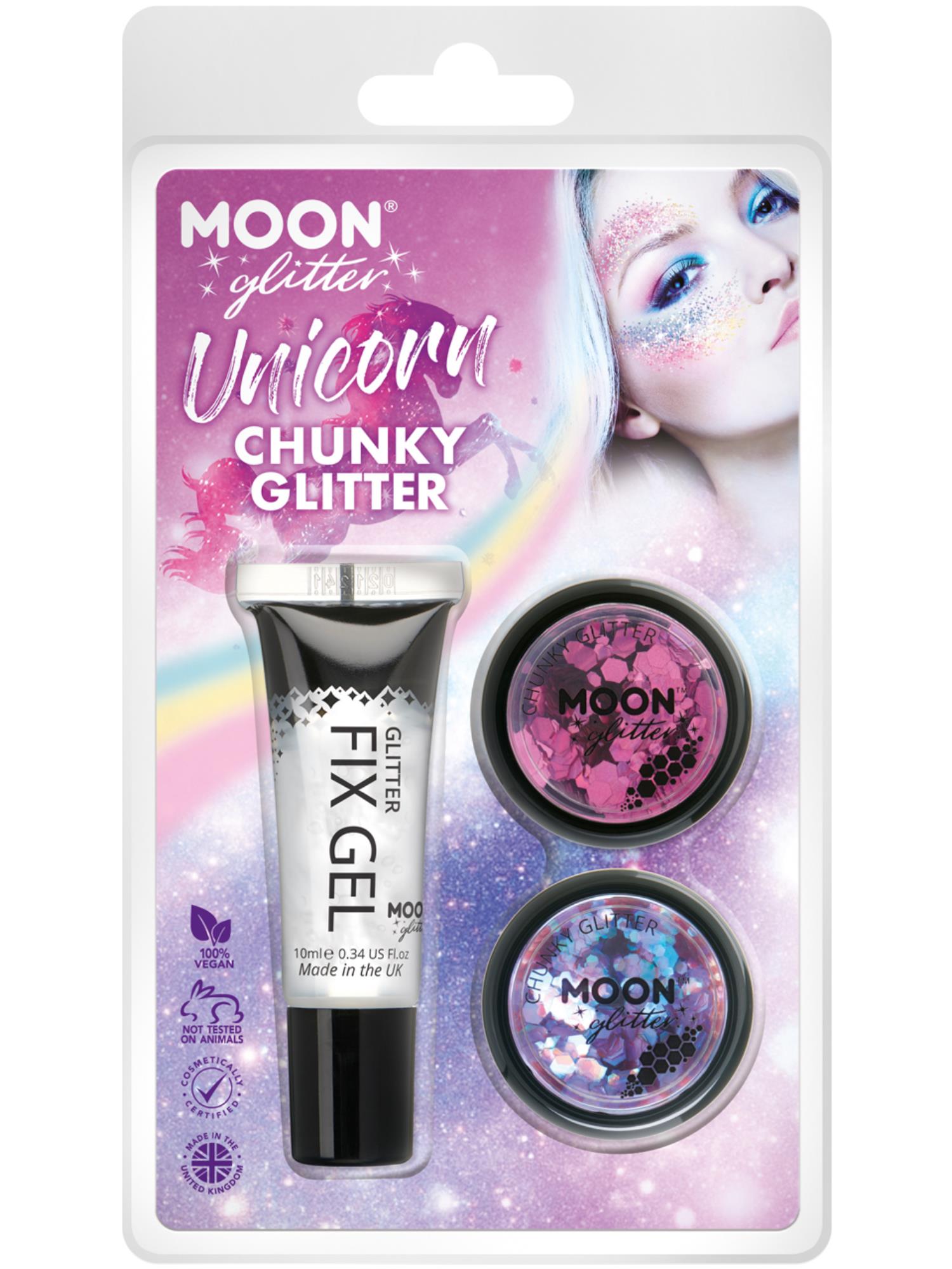 Moon Glitter Themed Clamshells, Pink
