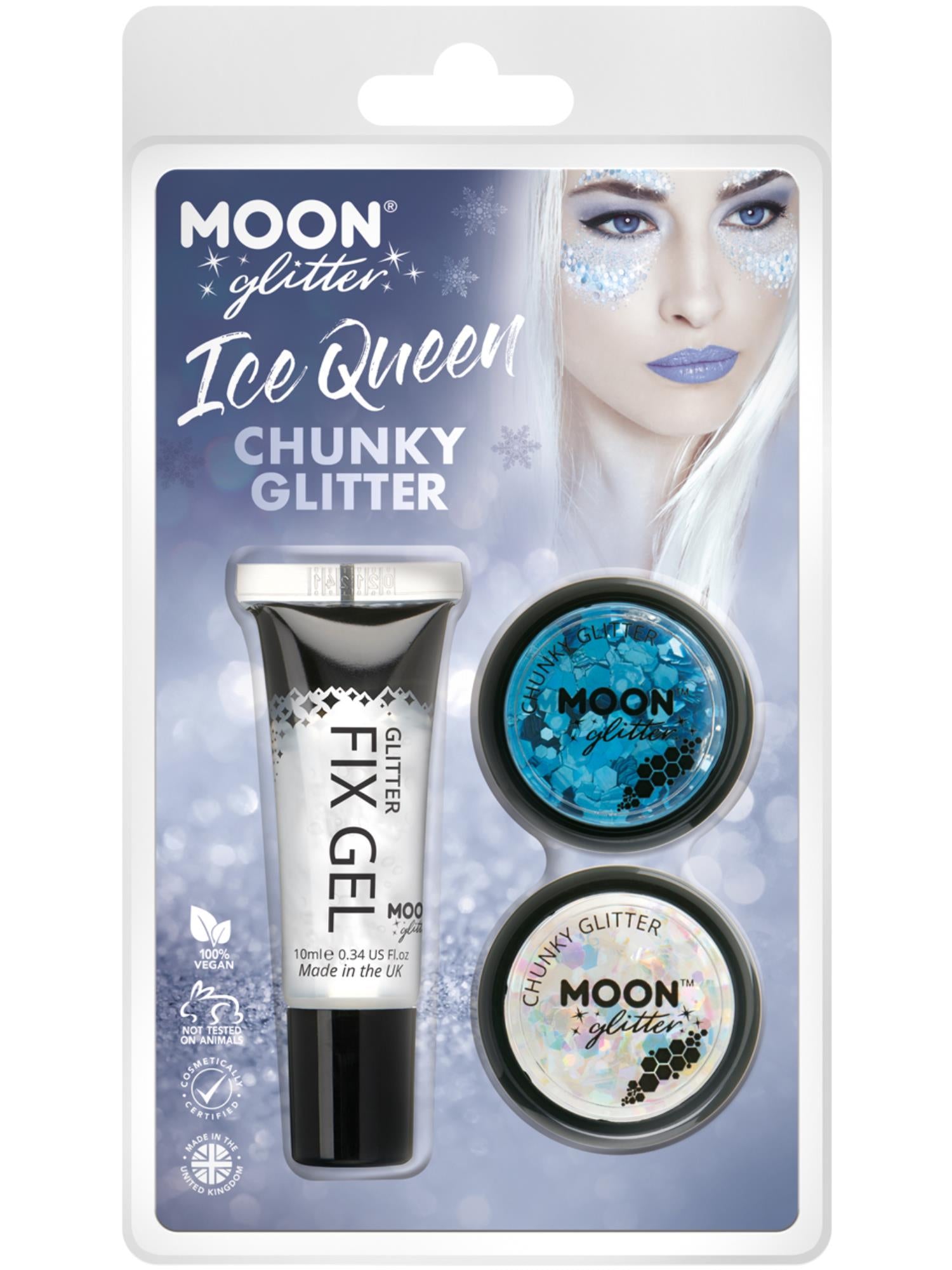 Moon Glitter Themed Clamshells, White