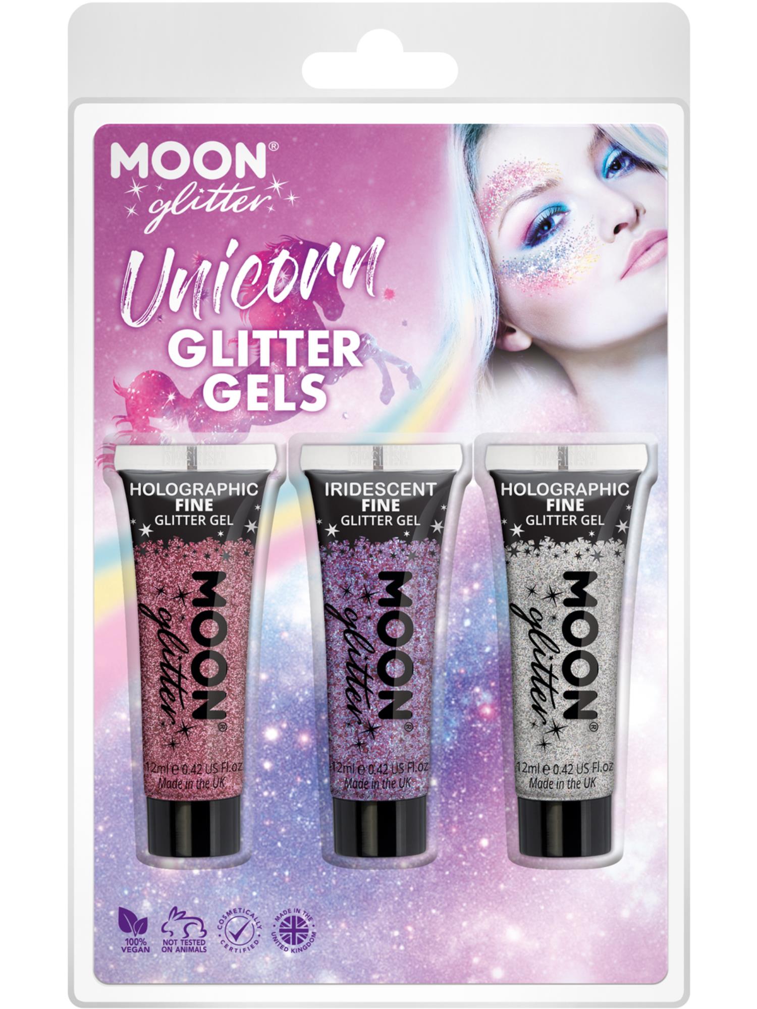 Moon Glitter Themed Clamshells, Pink