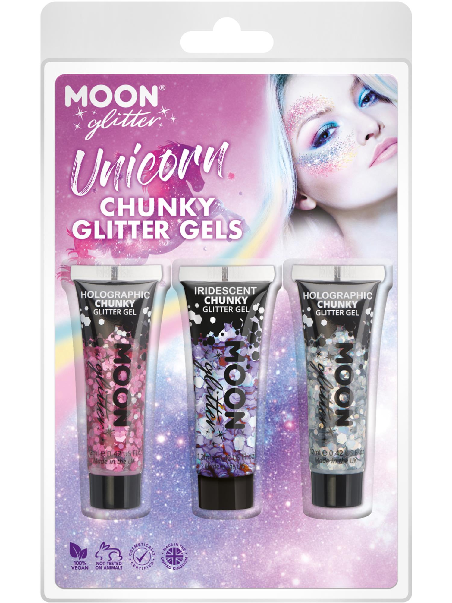 Moon Glitter Themed Clamshells, Pink