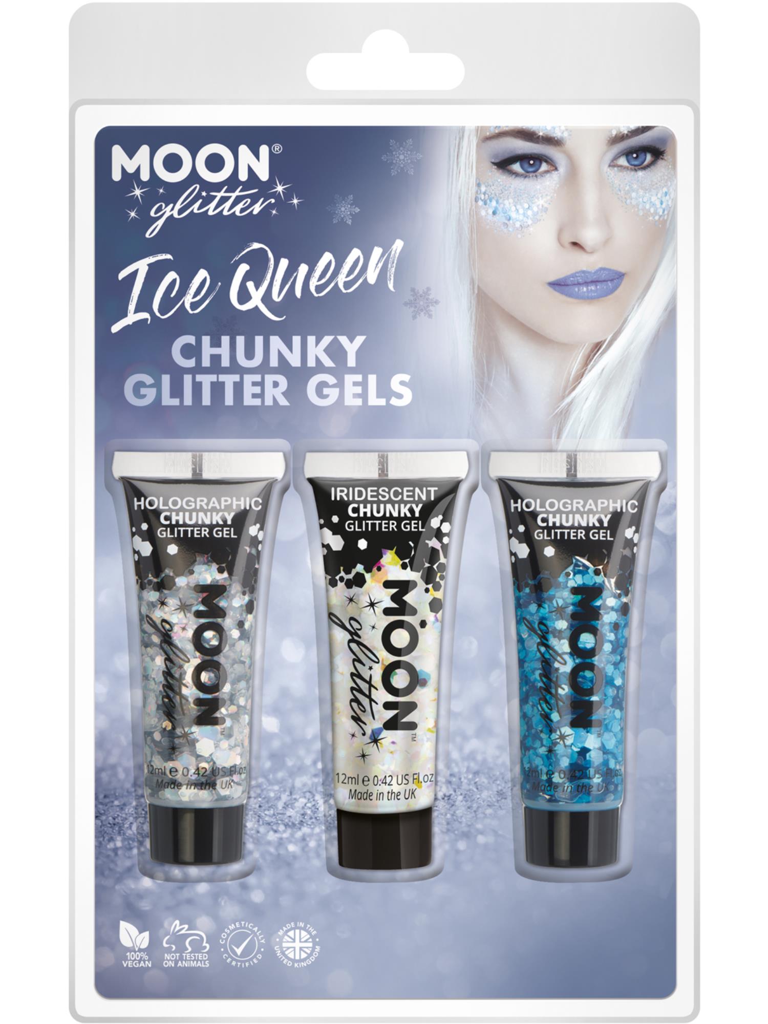 Moon Glitter Themed Clamshells, White