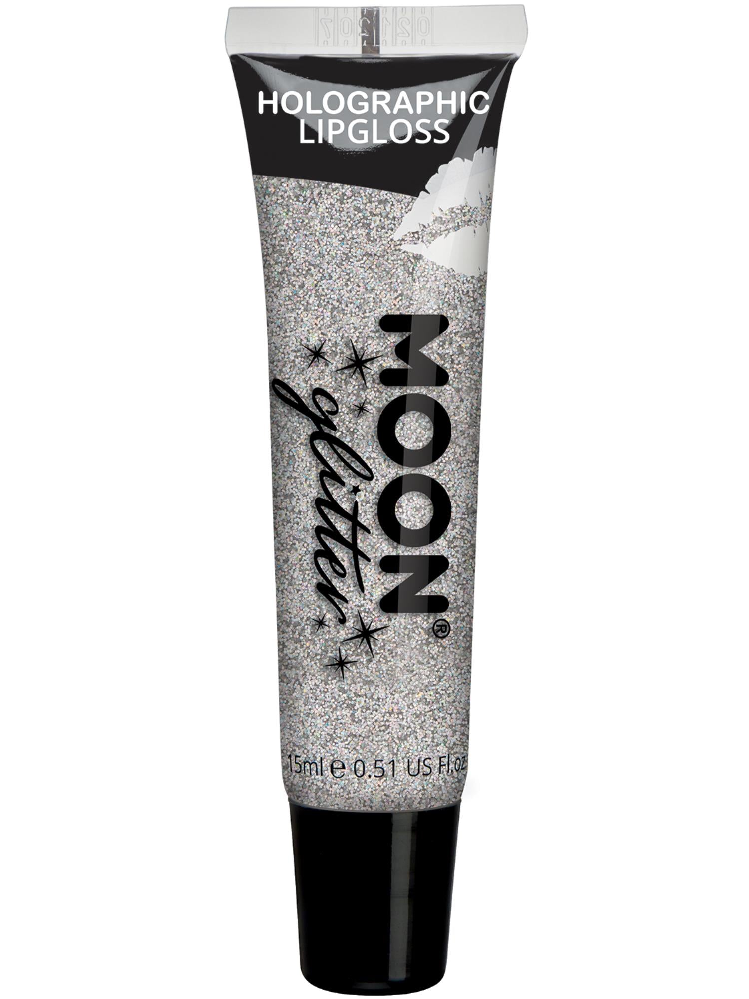 Moon Glitter Holographic Glitter Lipgloss, Silver