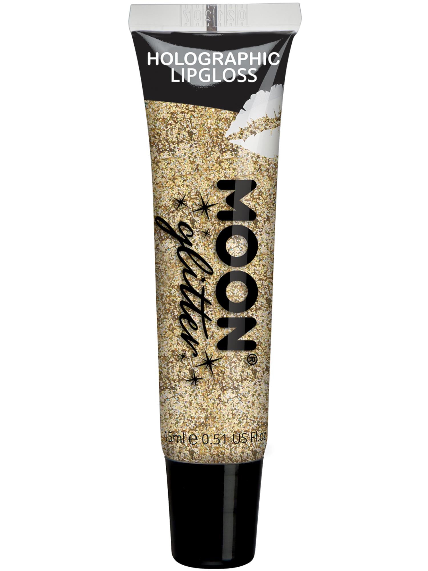 Moon Glitter Holographic Glitter Lipgloss, Gold