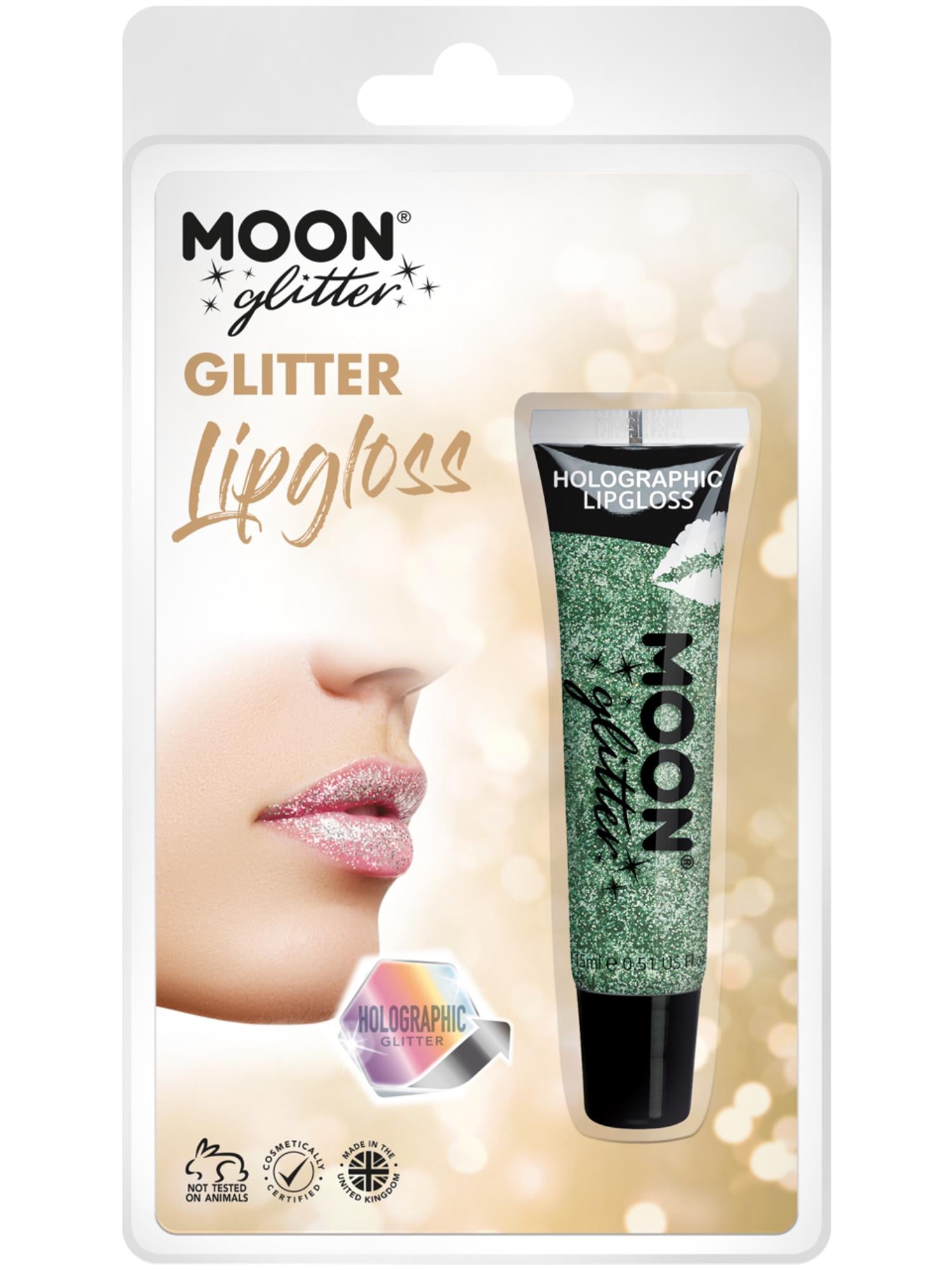 Moon Glitter Holographic Glitter Lipgloss, Green