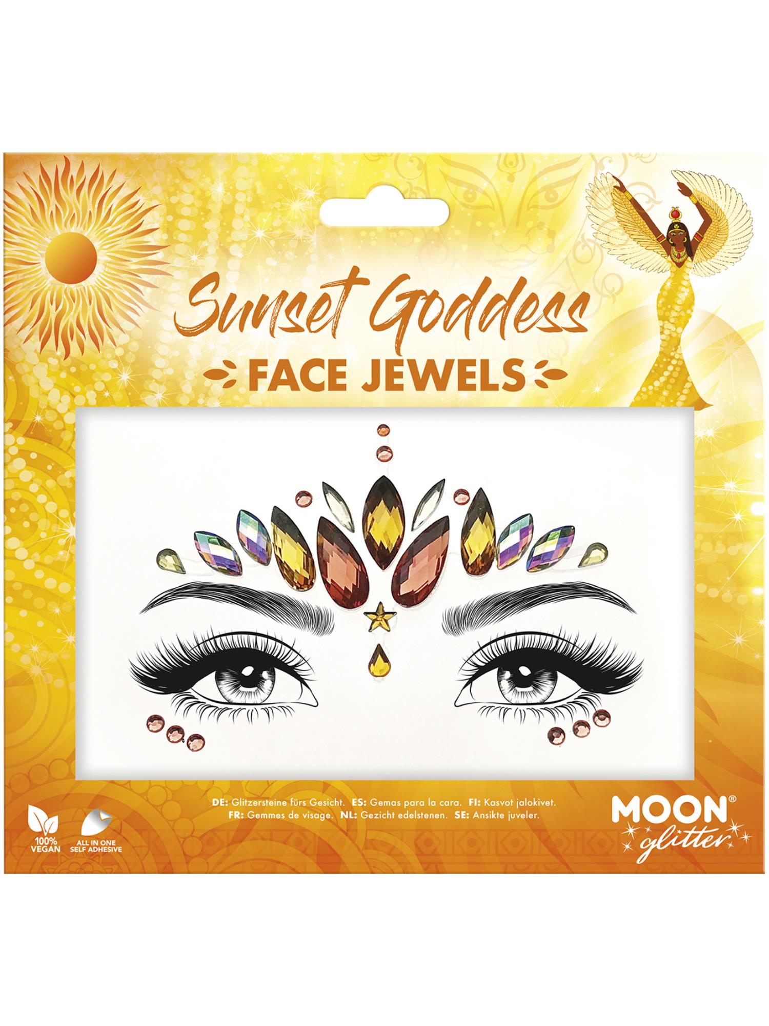 Moon Glitter Face Jewels, Sunset Goddess