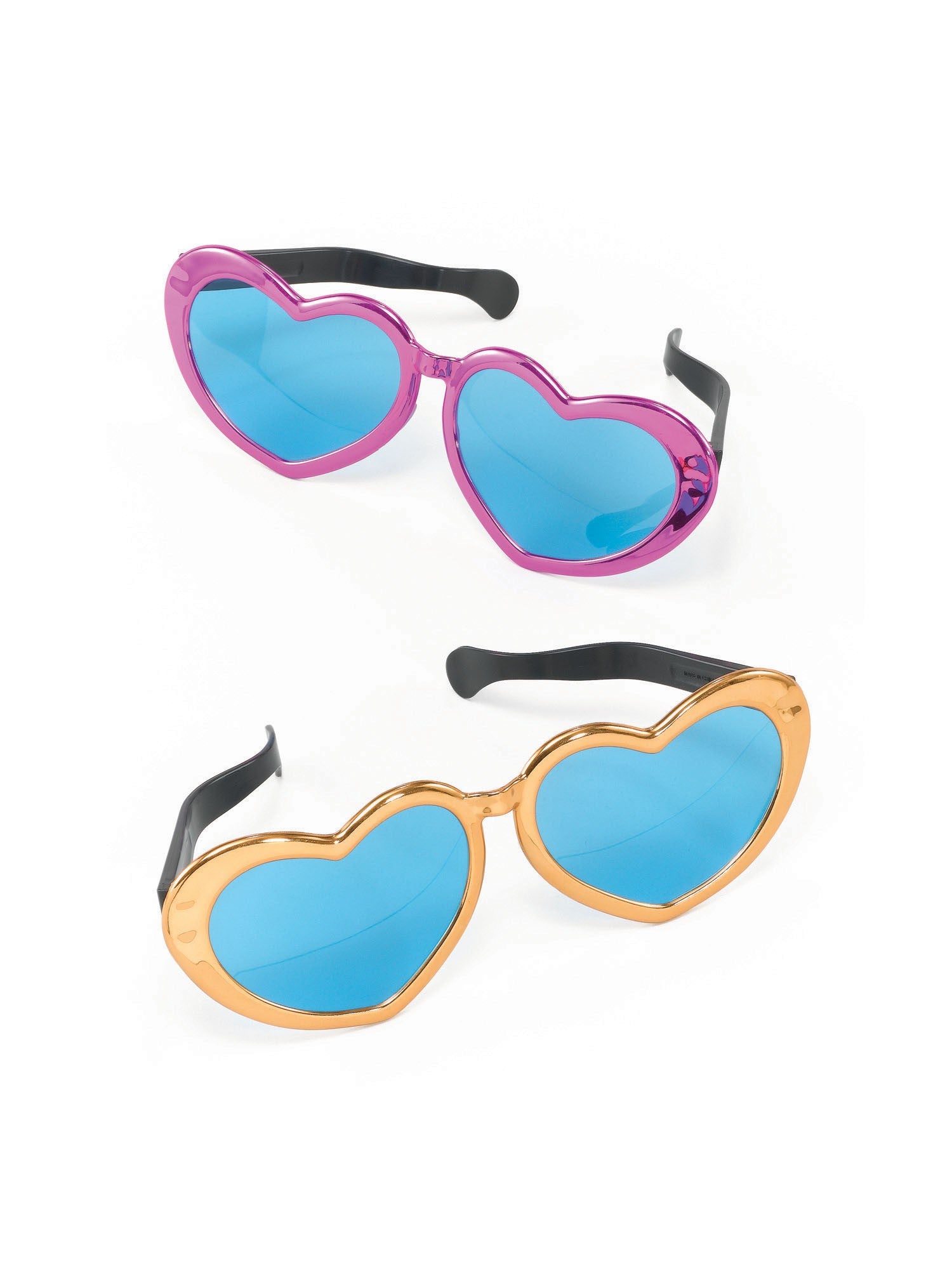 Jumbo Metallic Herz Sonnenbrille