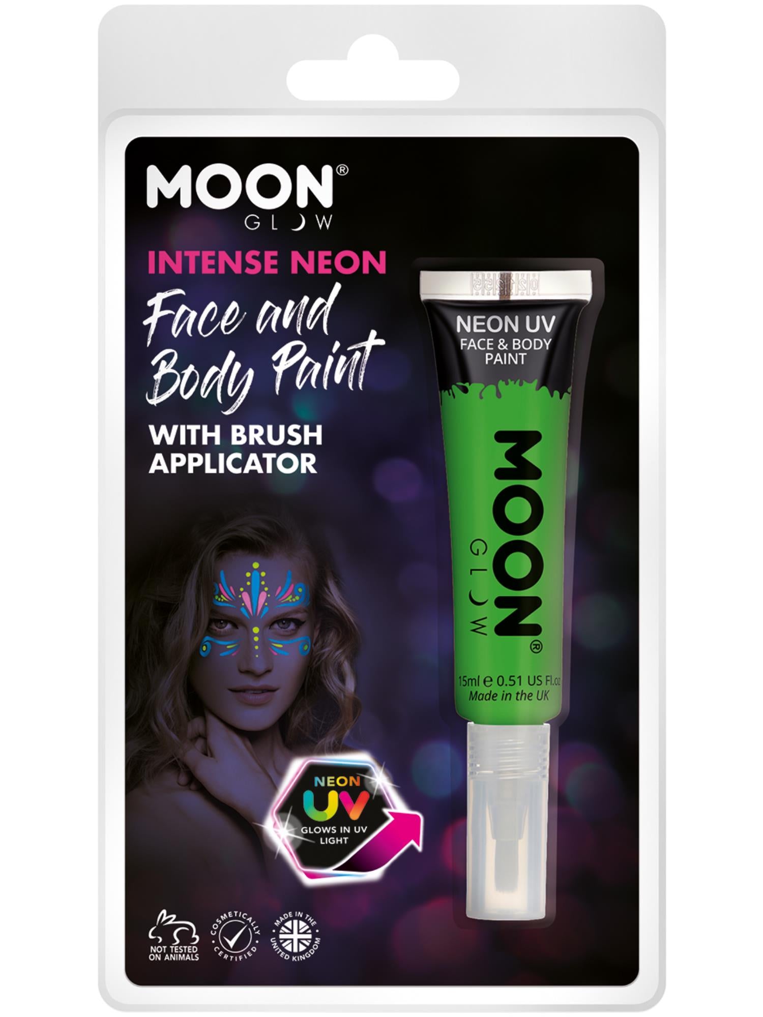 Moon Glow Intense Neon UV Face Paint, Green