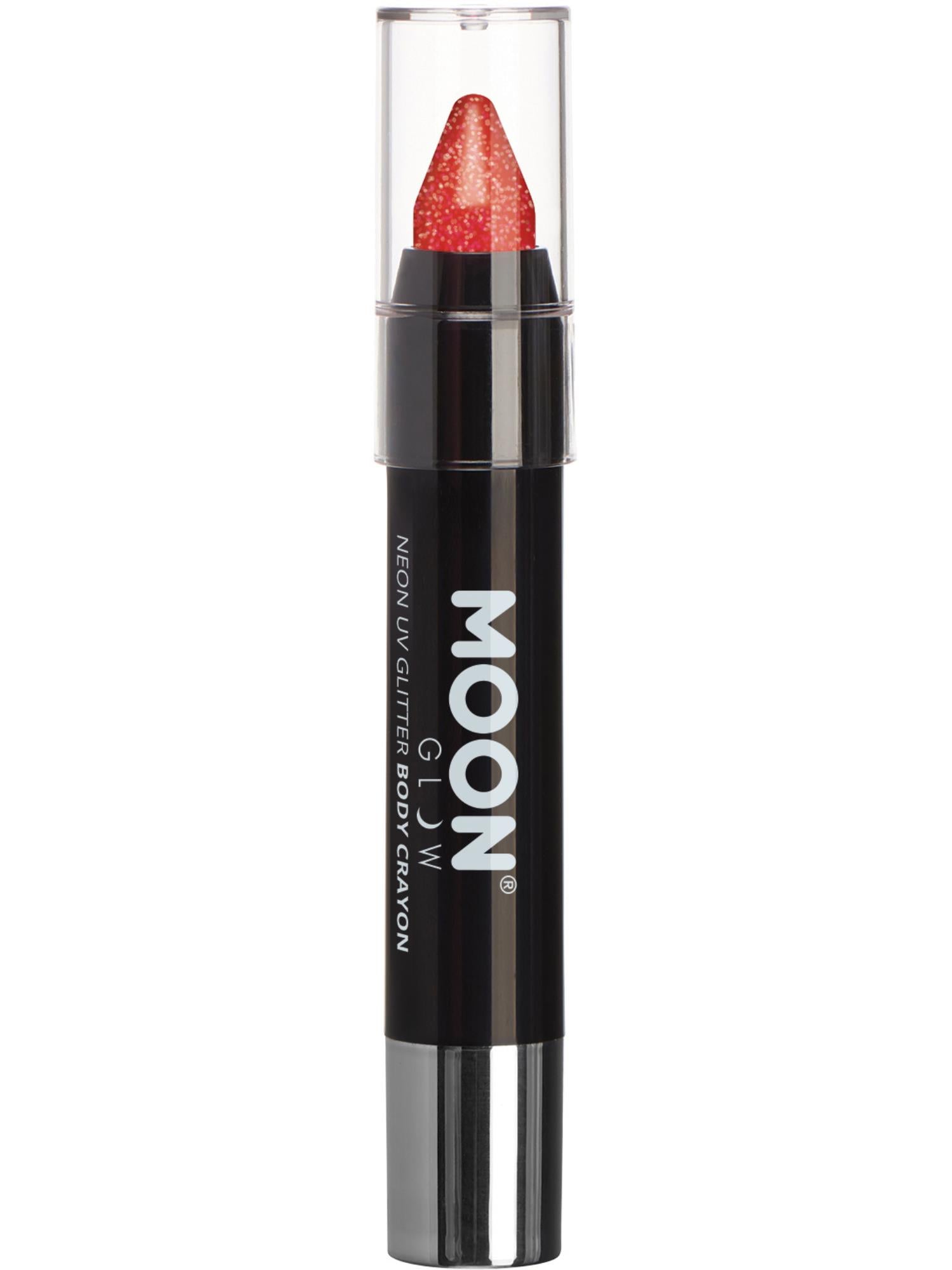 Moon Glow - Neon UV Glitter Body Crayons, Red