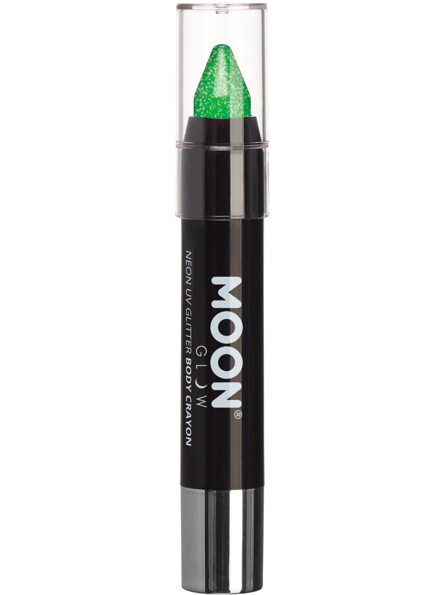 Moon Glow - Neon UV Glitter Body Crayons, Green