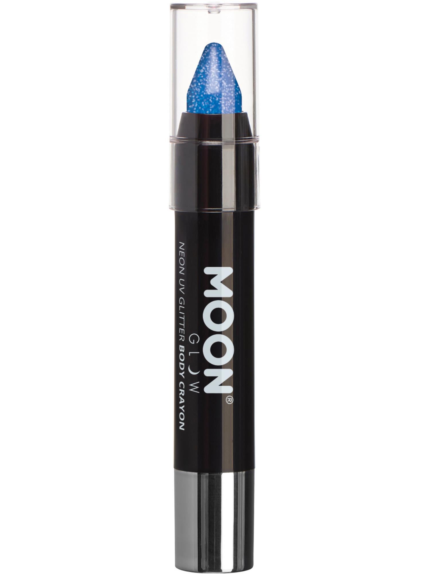 Moon Glow - Neon UV Glitter Body Crayons, Blue