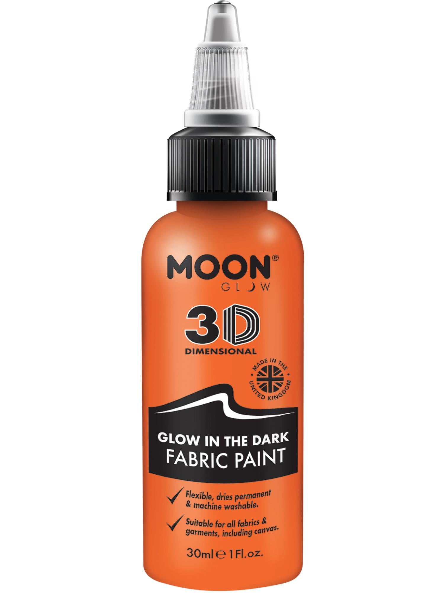 Moon Glow - Glow in the Dark Fabric Paint, Orange