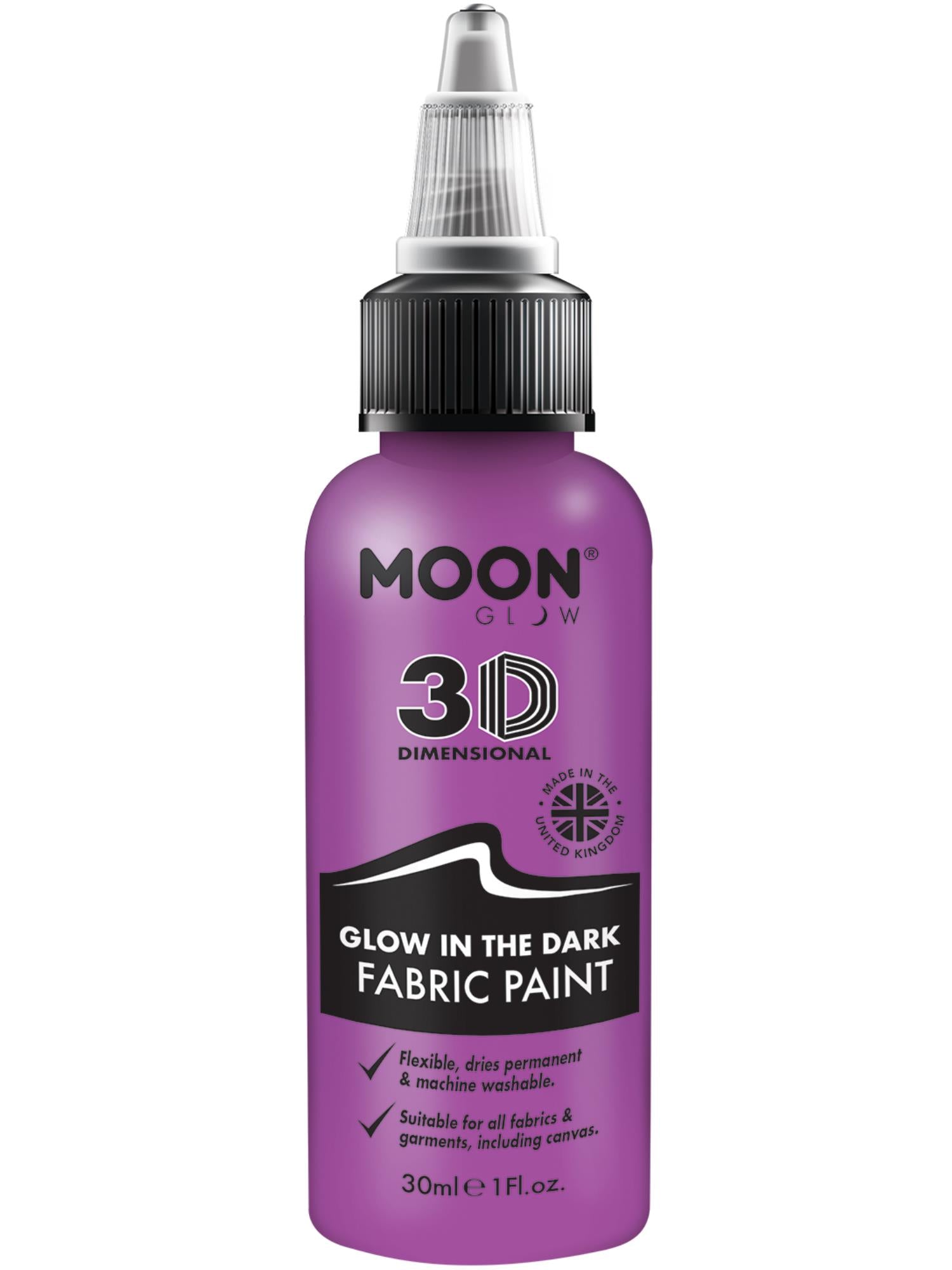 Moon Glow - Glow in the Dark Fabric Paint, Purple