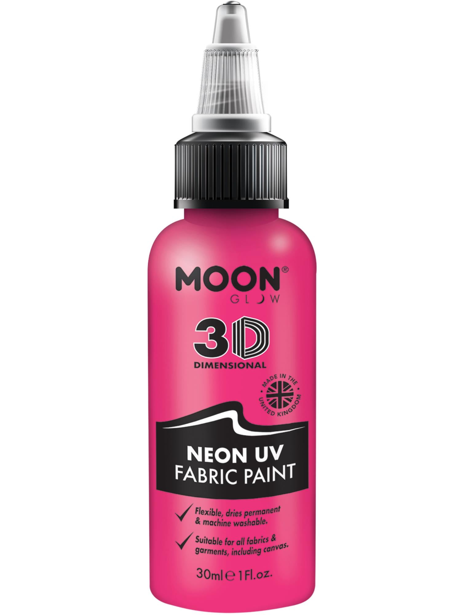Moon Glow - Neon UV Intense Fabric Paint, Pink