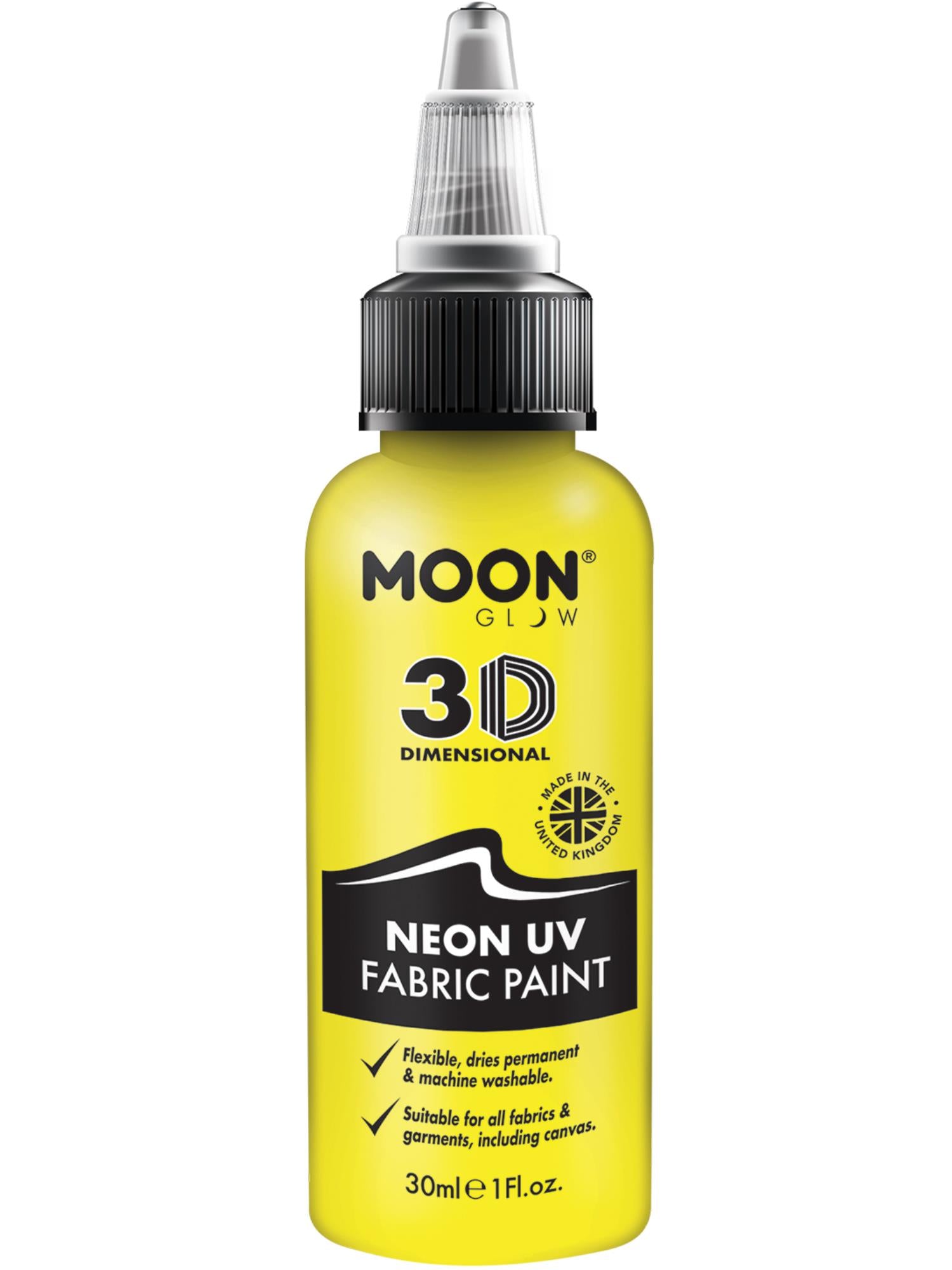 Moon Glow - Neon UV Intense Fabric Paint, Yellow