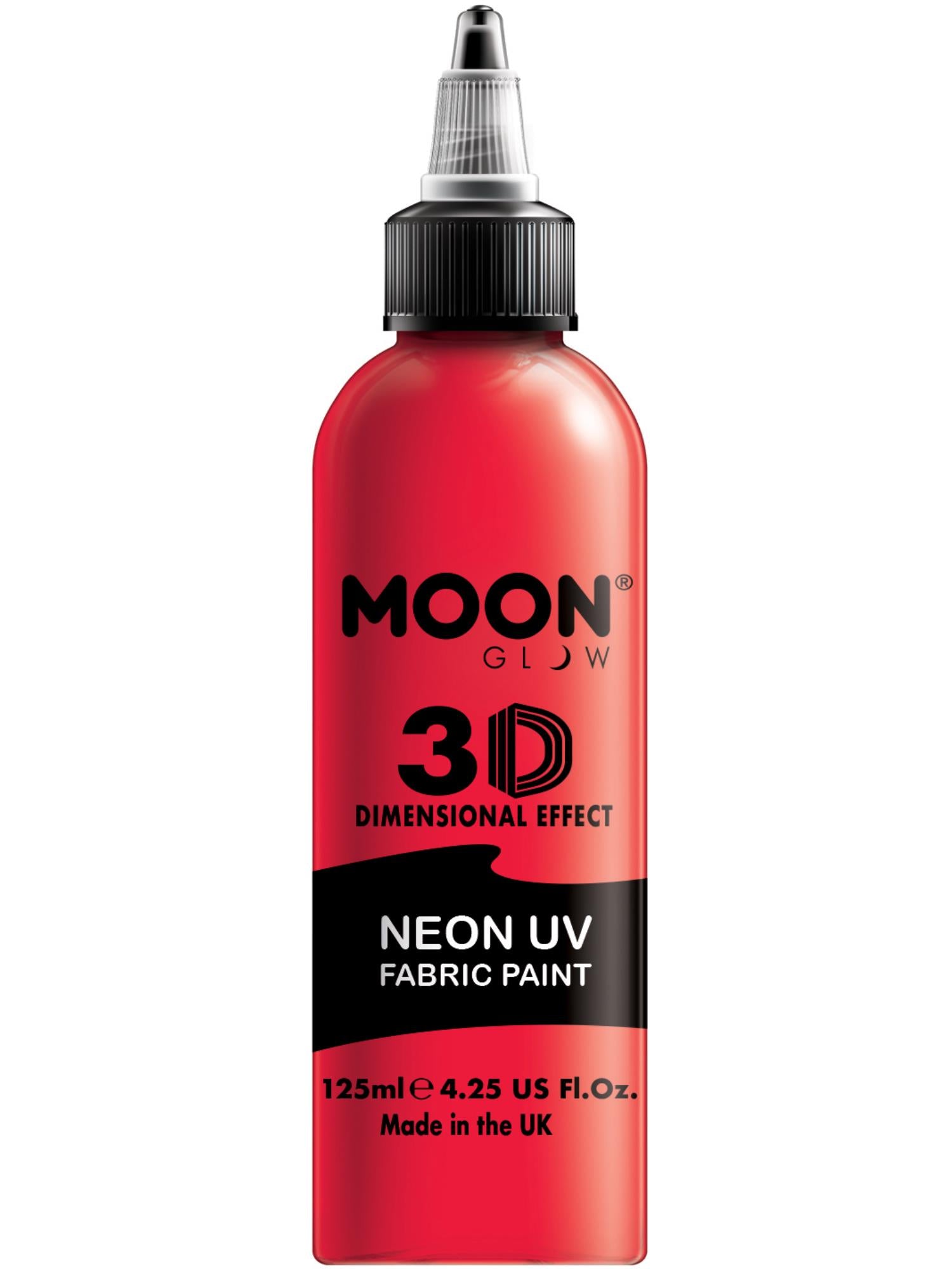 Moon Glow - Neon UV Intense Fabric Paint, Red