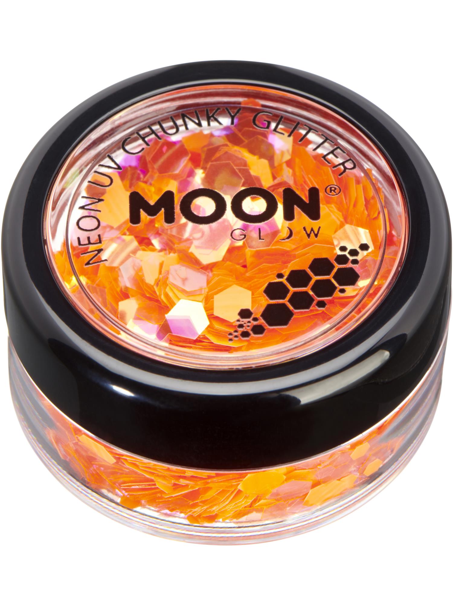 Moon Glow - Neon UV Chunky Glitter, Orange