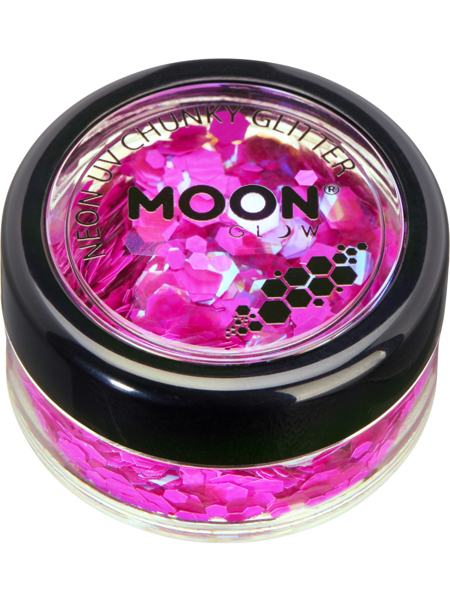 Moon Glow - Neon UV Chunky Glitter, Magenta