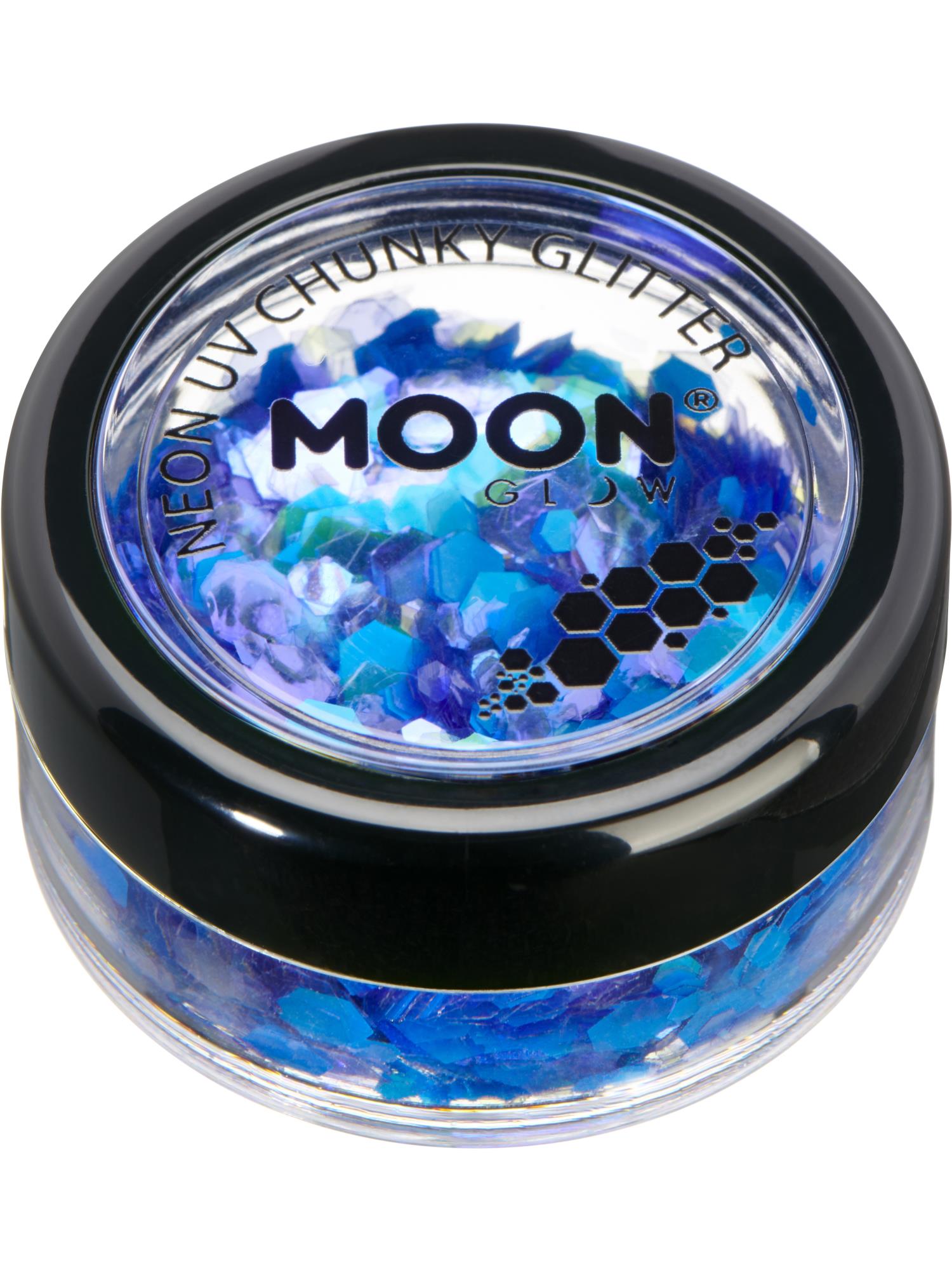 Moon Glow - Neon UV Chunky Glitter, Blue