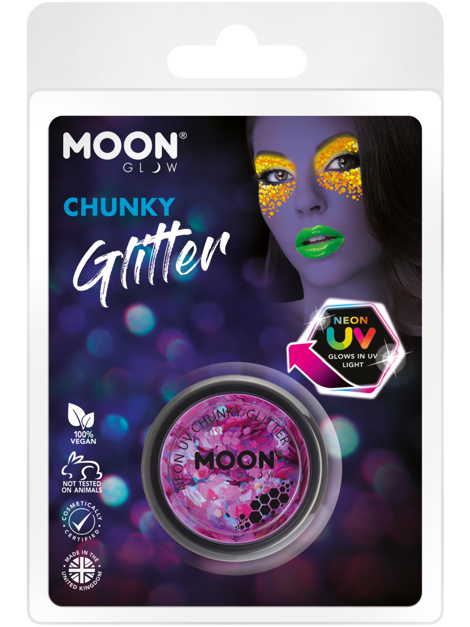 Moon Glow - Neon UV Chunky Glitter, Purple