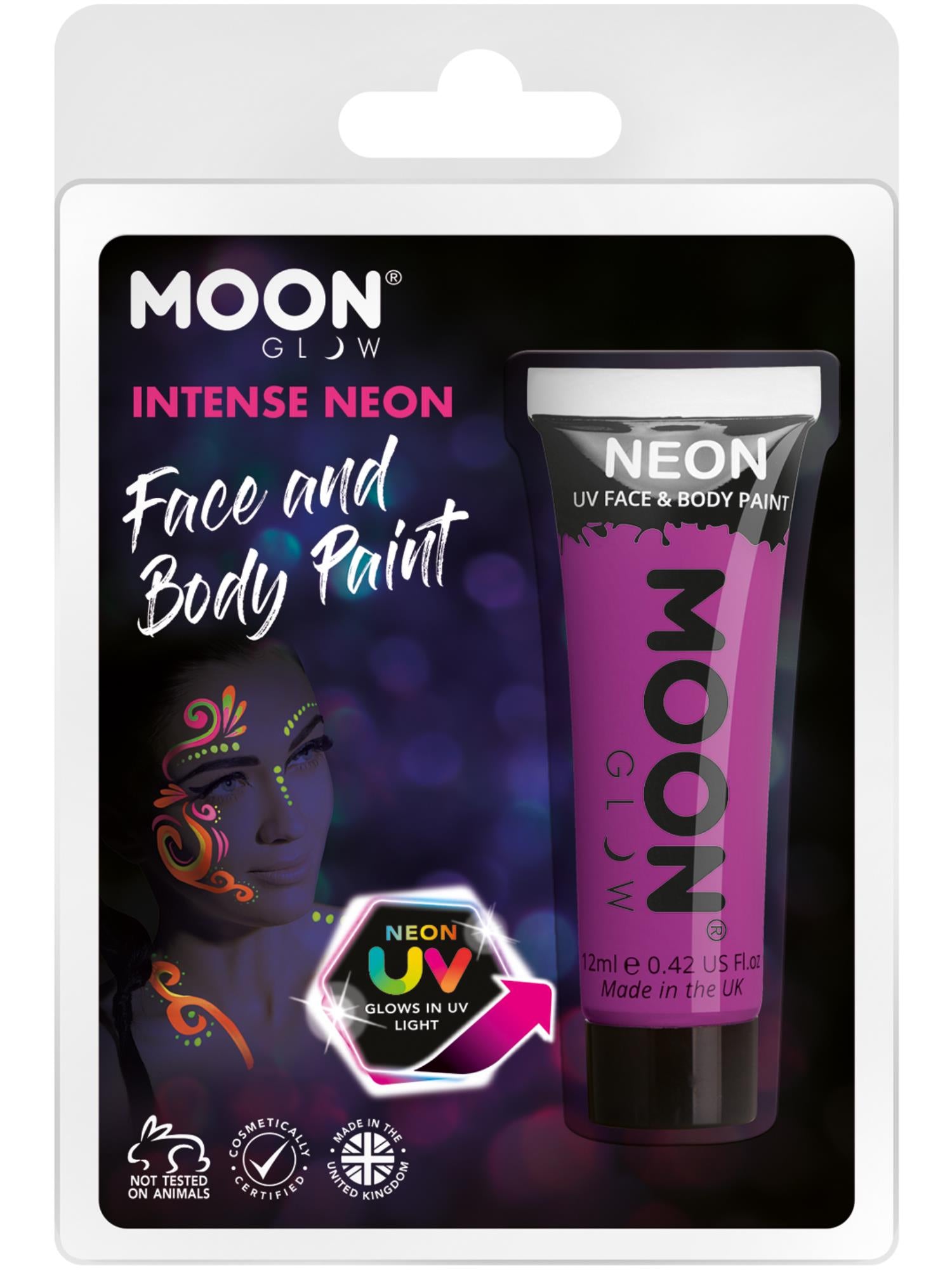 Moon Glow Intense Neon UV Face Paint, Instense Pur