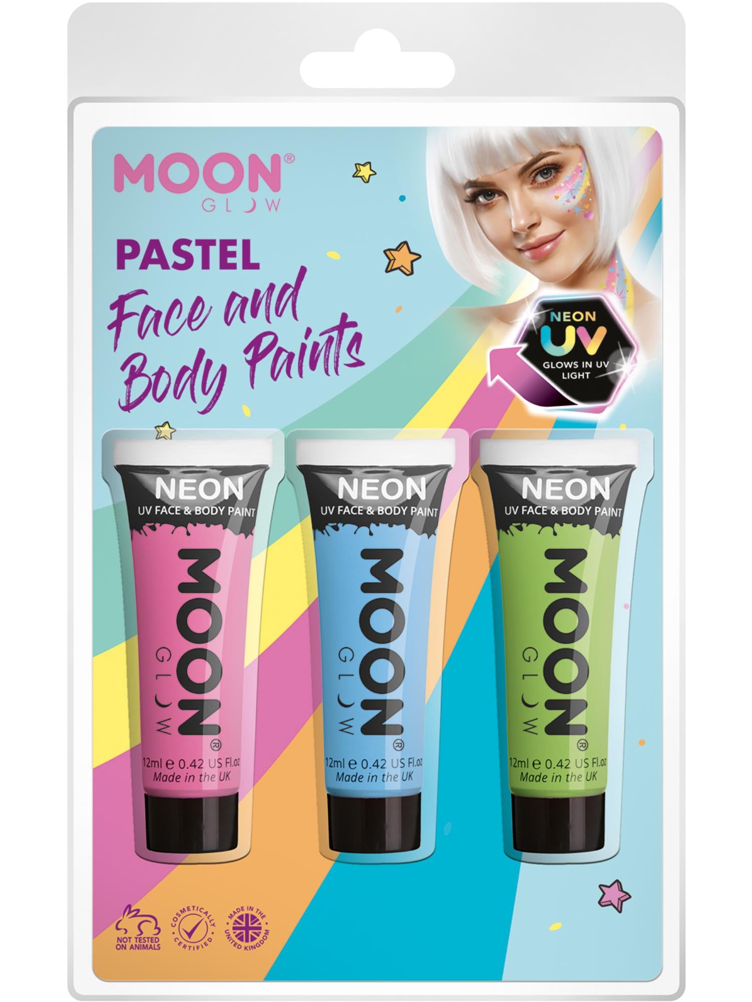 Moon Glow Pastel Neon UV Face Paint,