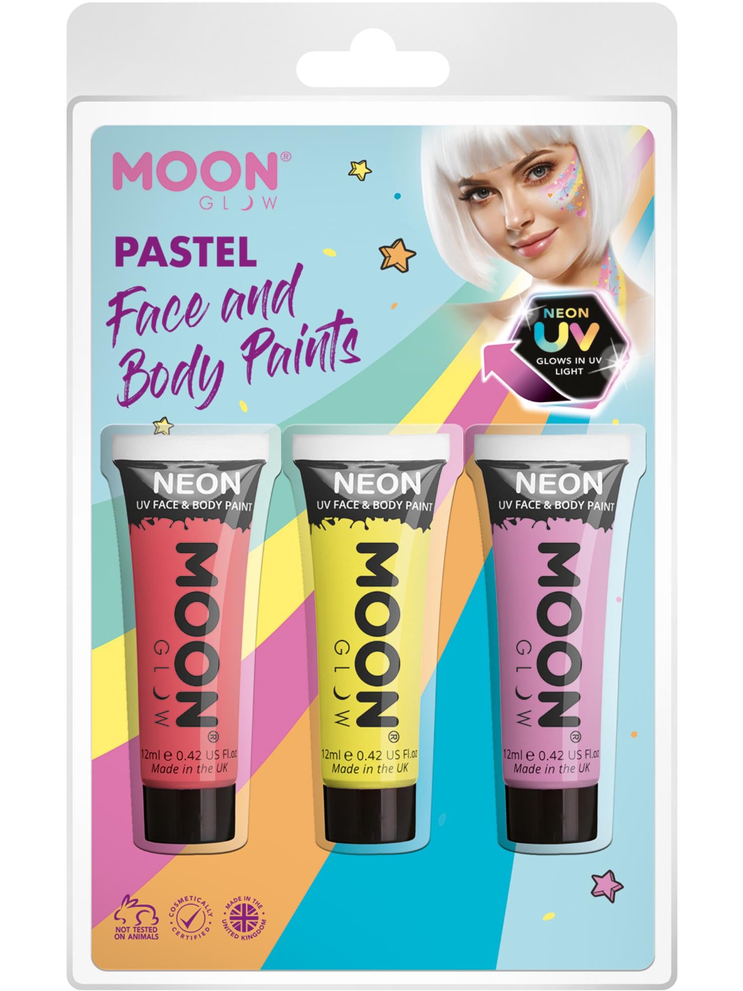 Moon Glow Pastel Neon UV Face Paint,
