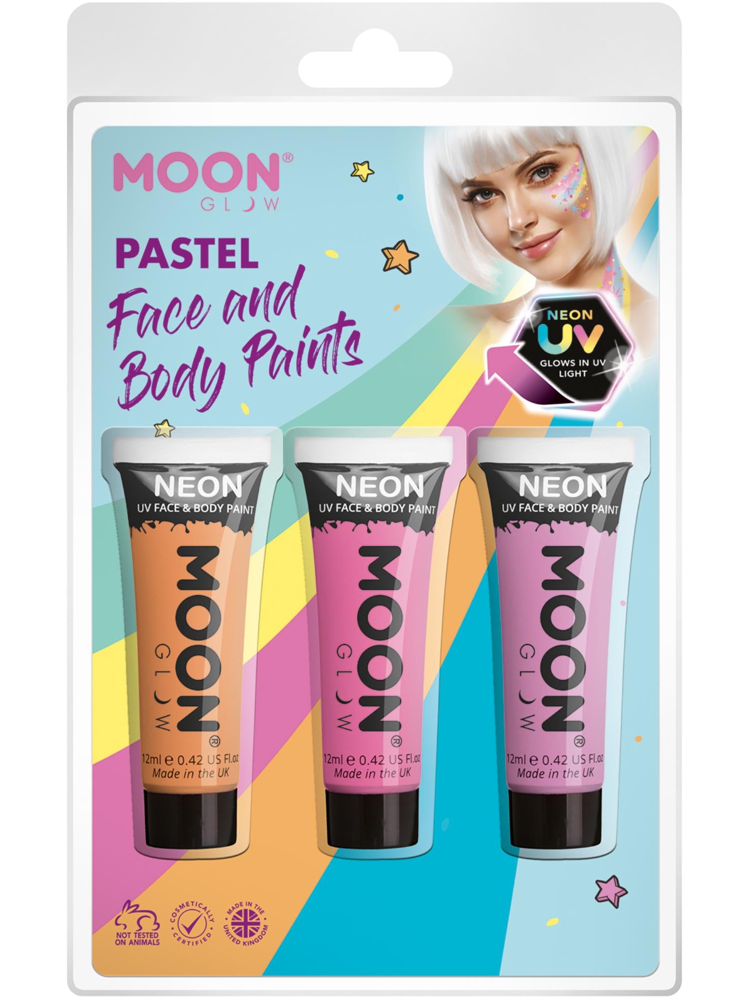 Moon Glow Pastel Neon UV Face Paint,