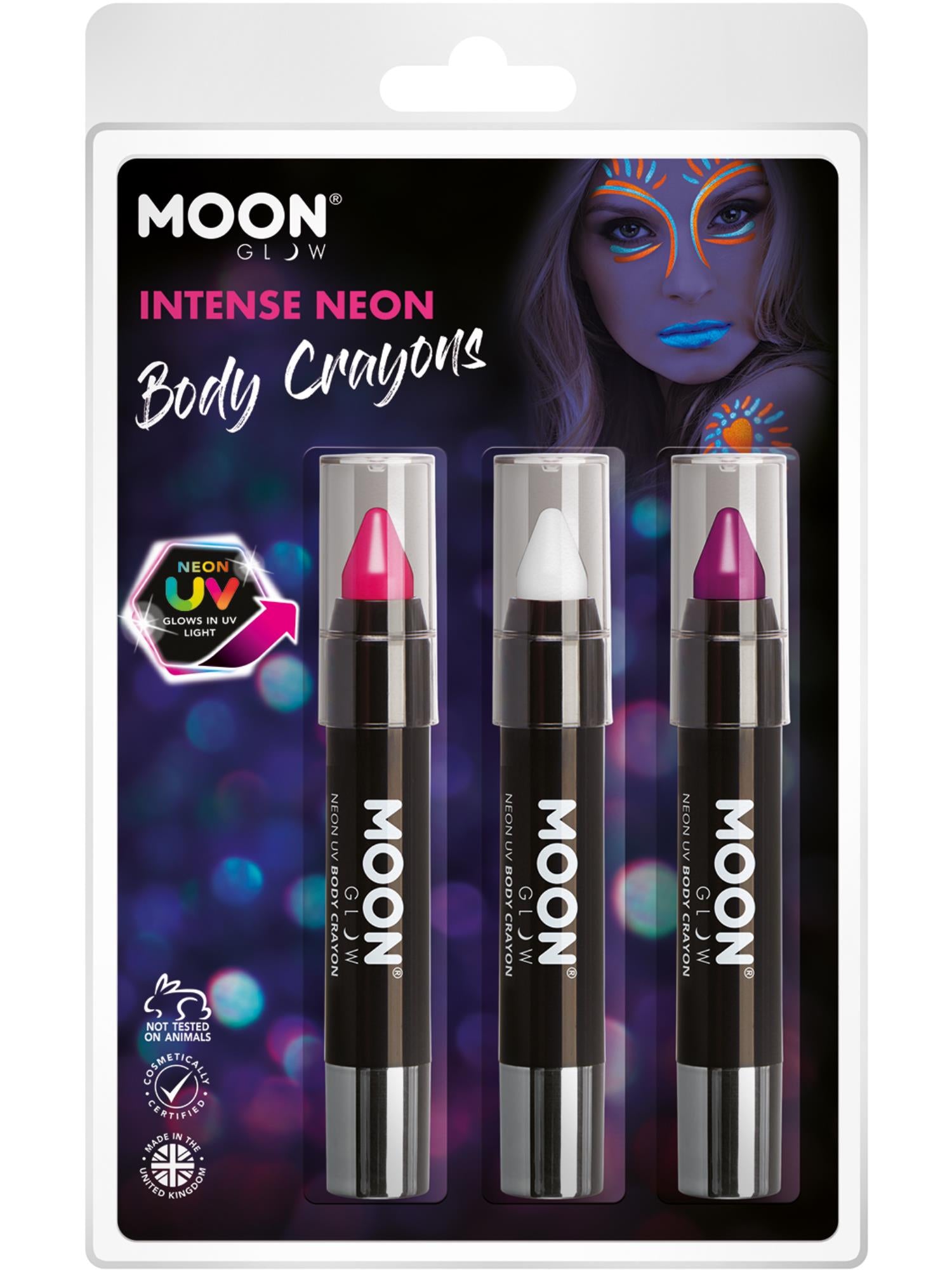 Moon Glow Intense Neon UV-Körpermalstifte,
