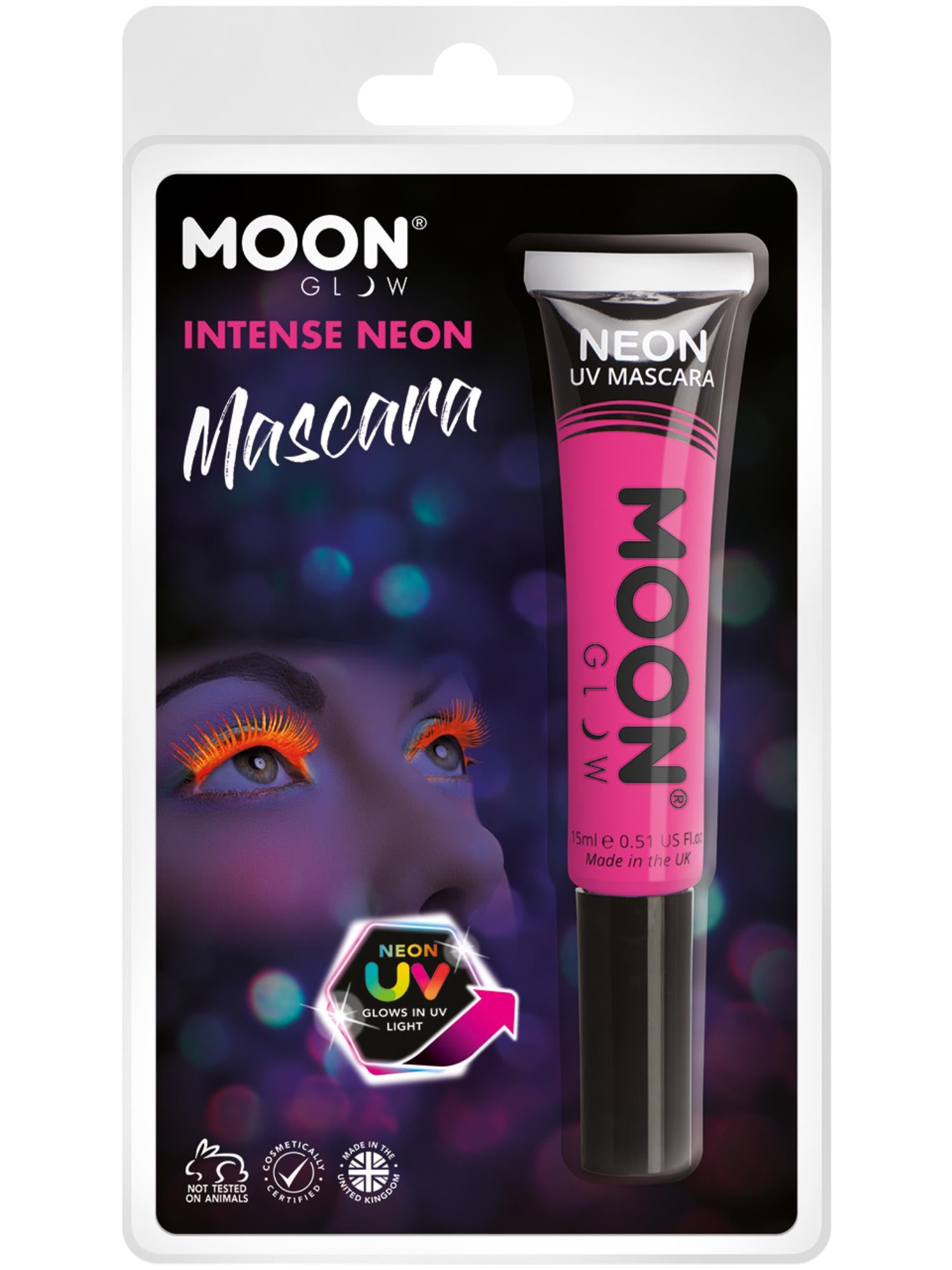 Moon Glow Intense Neon UV Mascara, Intense Pink