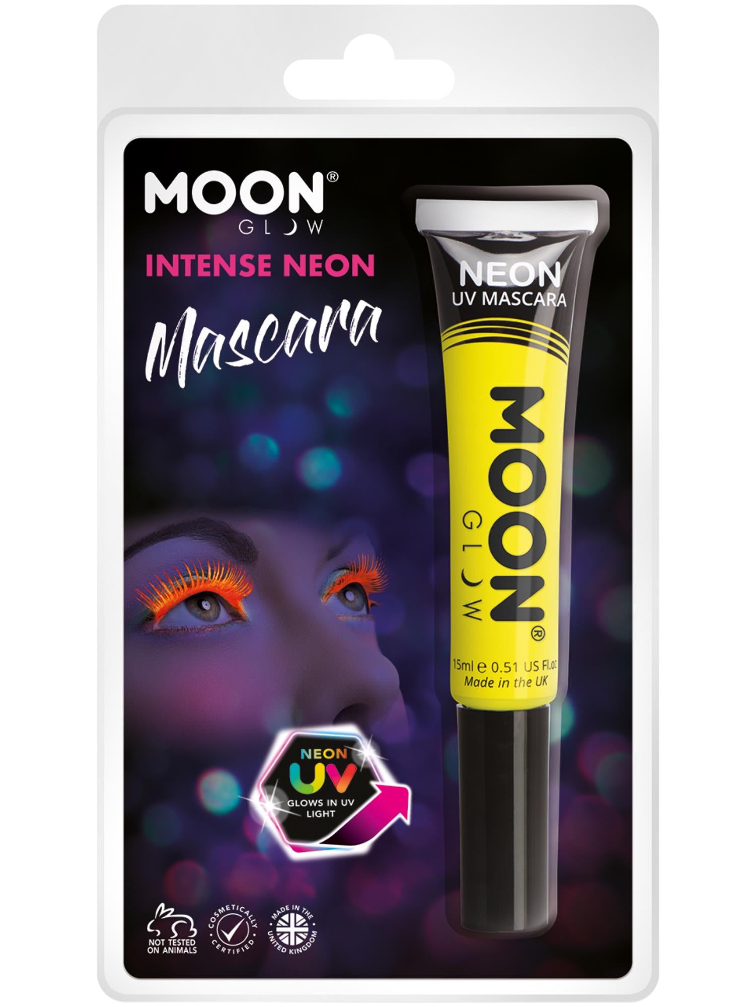 Moon Glow Intense Neon UV Mascara, Intense Yellow
