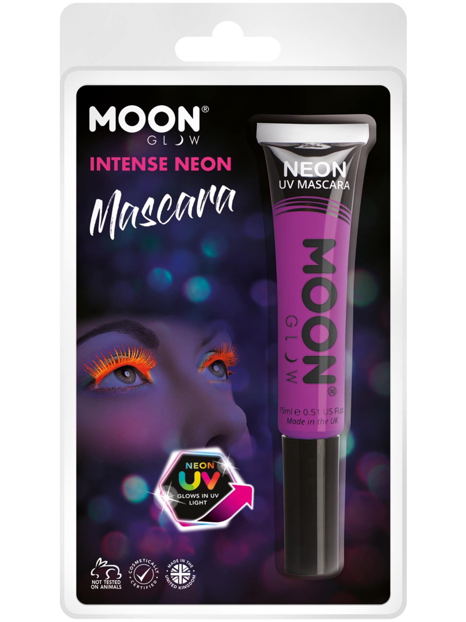 Moon Glow Intense Neon UV Mascara, Intense Purple