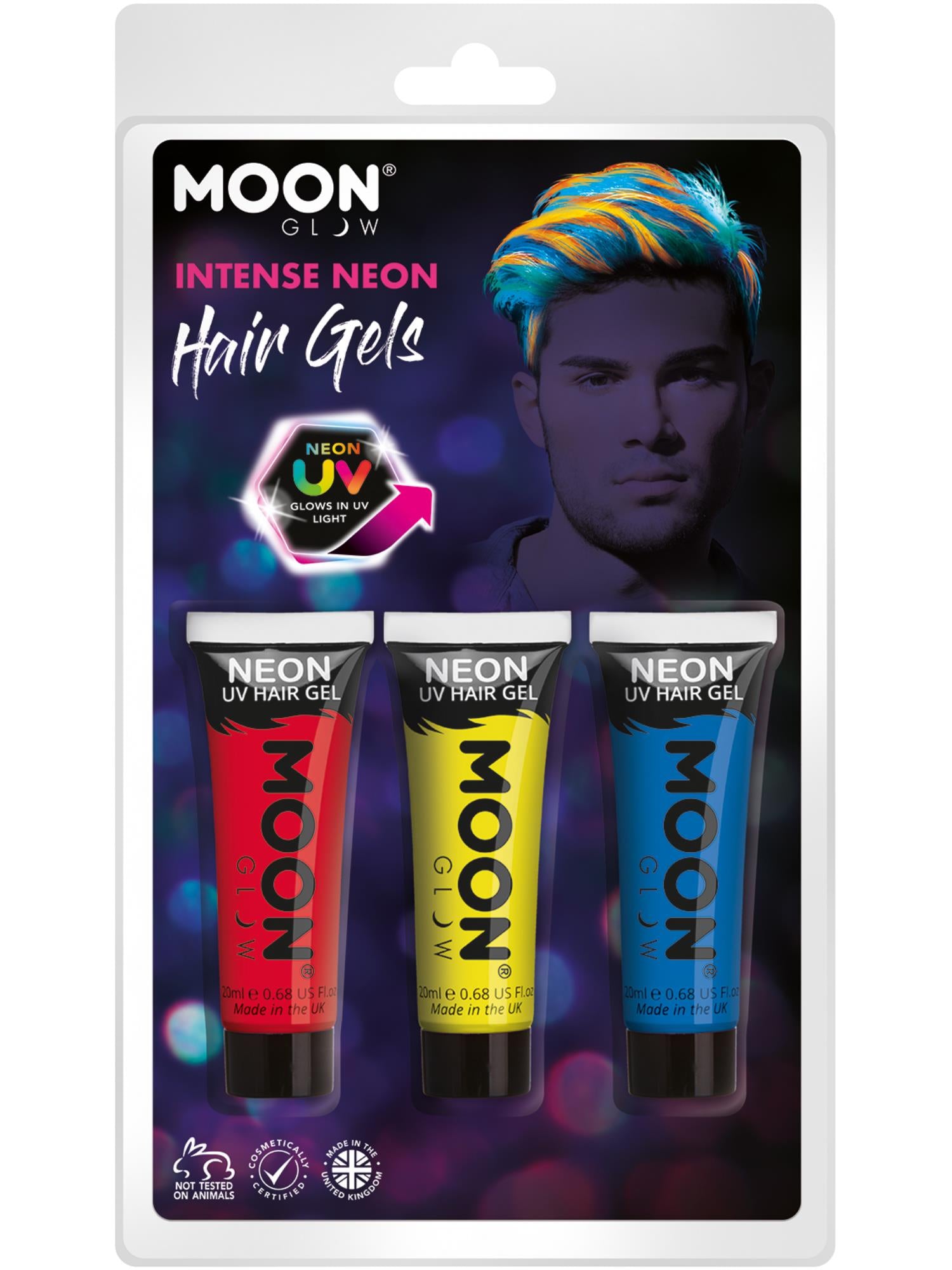 Moon Glow Intense Neon UV Hair Gel,