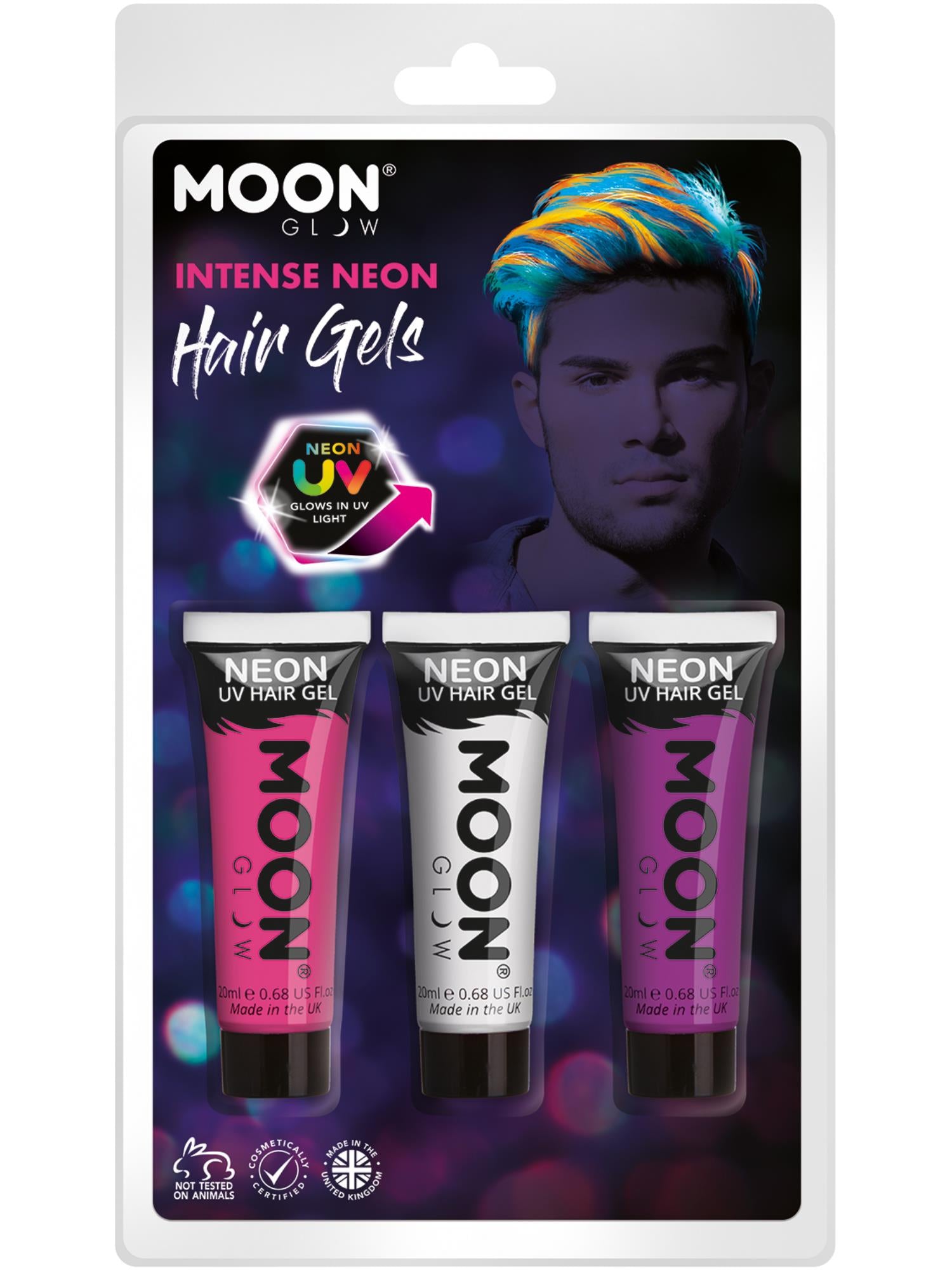 Moon Glow Intense Neon UV Hair Gel,