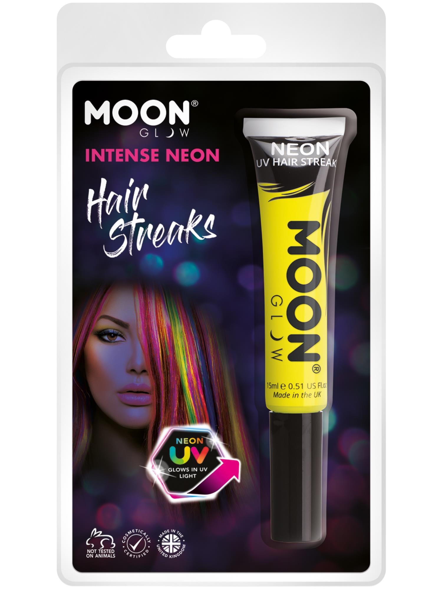 Moon Glow Intense Neon UV Hair Streaks, Intense Ye