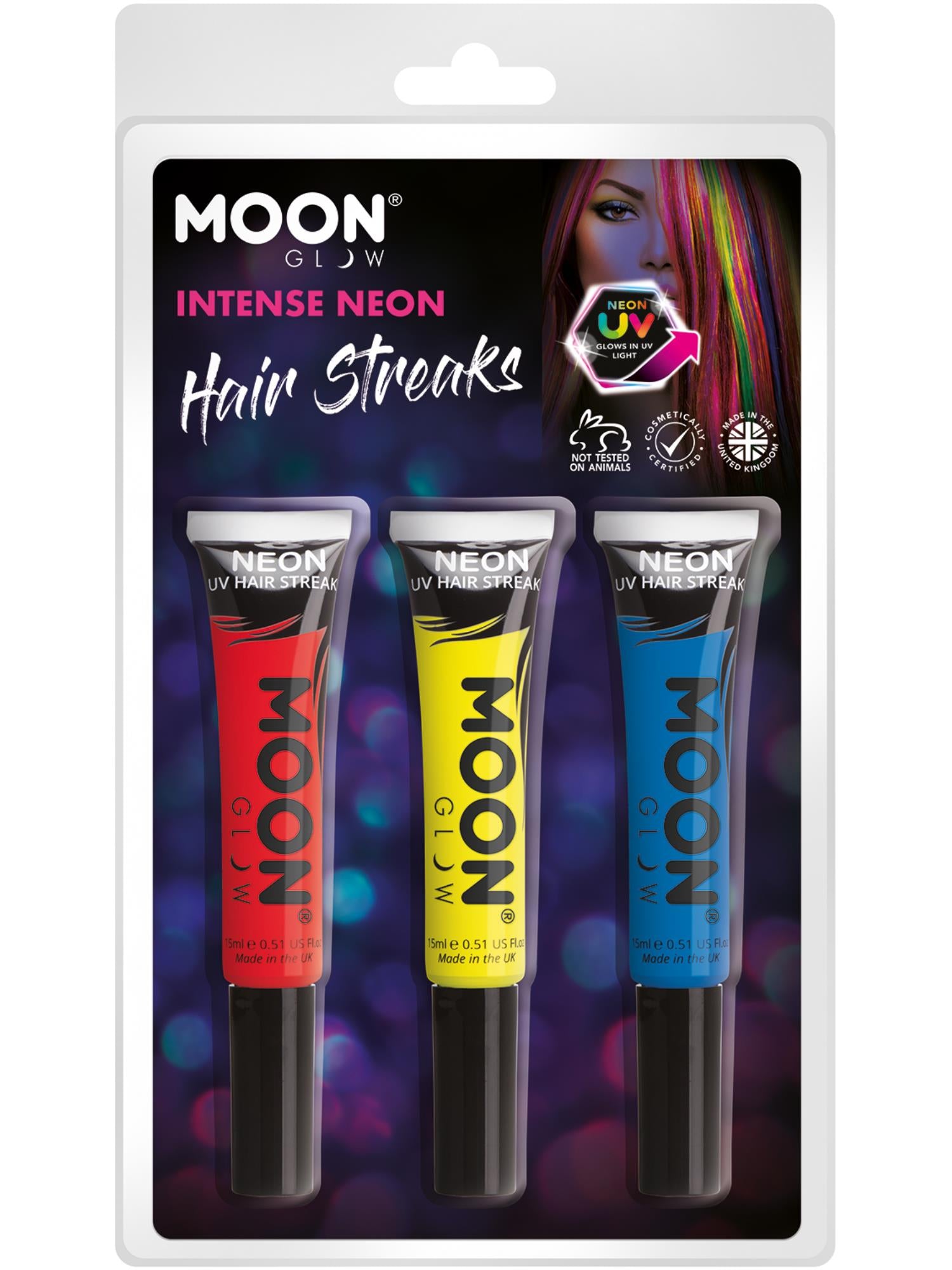 Moon Glow Intense Neon UV Hair Streaks,