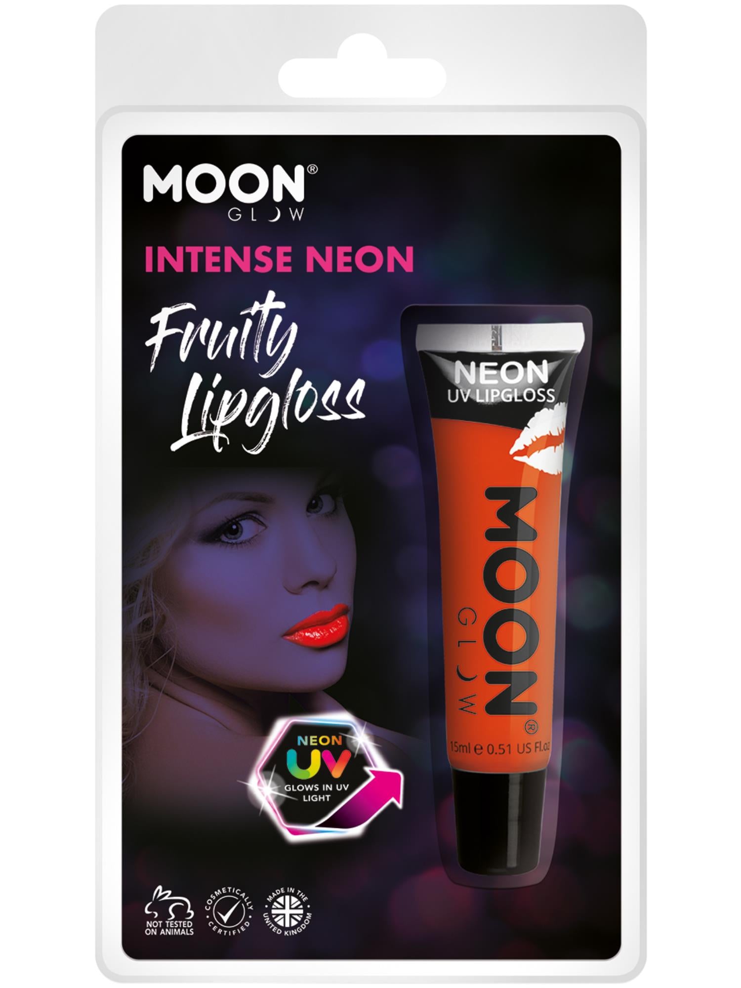 Moon Glow Intense Neon UV Fruity Lipgloss, Orange