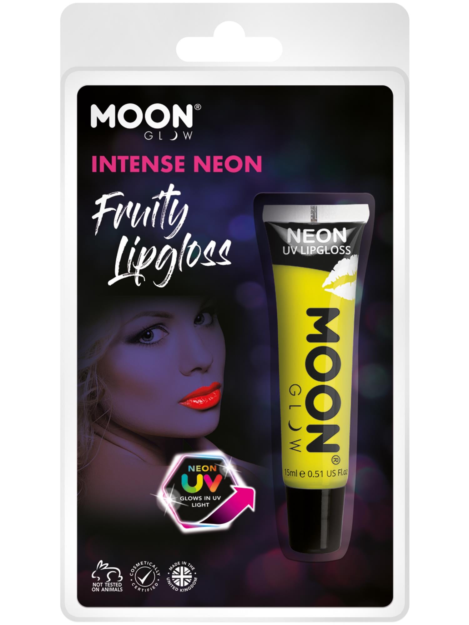Moon Glow Intense Neon UV Fruity Lipgloss, Gelb